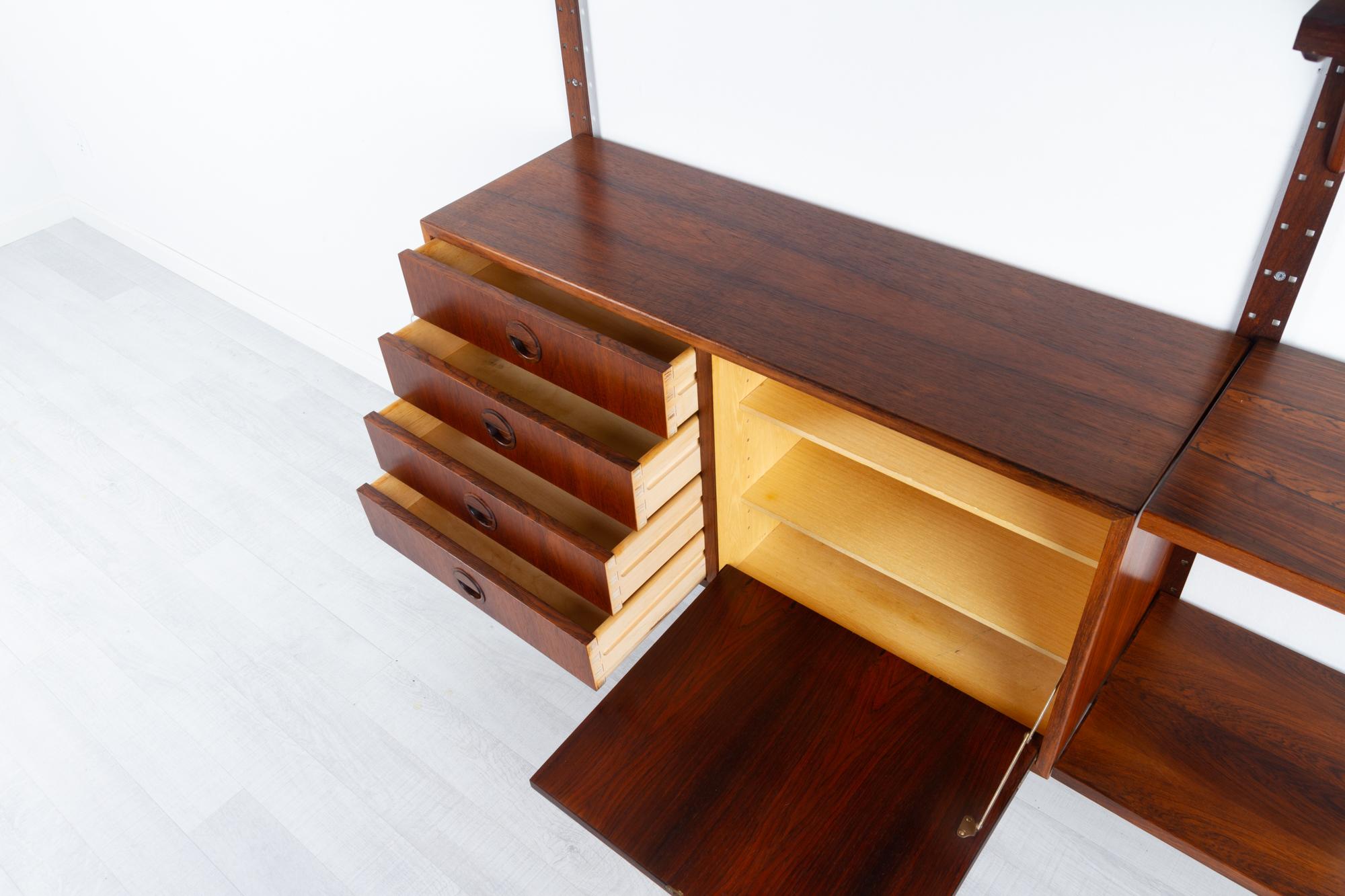 Vintage Danish Rosewood Modular Wall Unit by HG Furniture 1960s 3