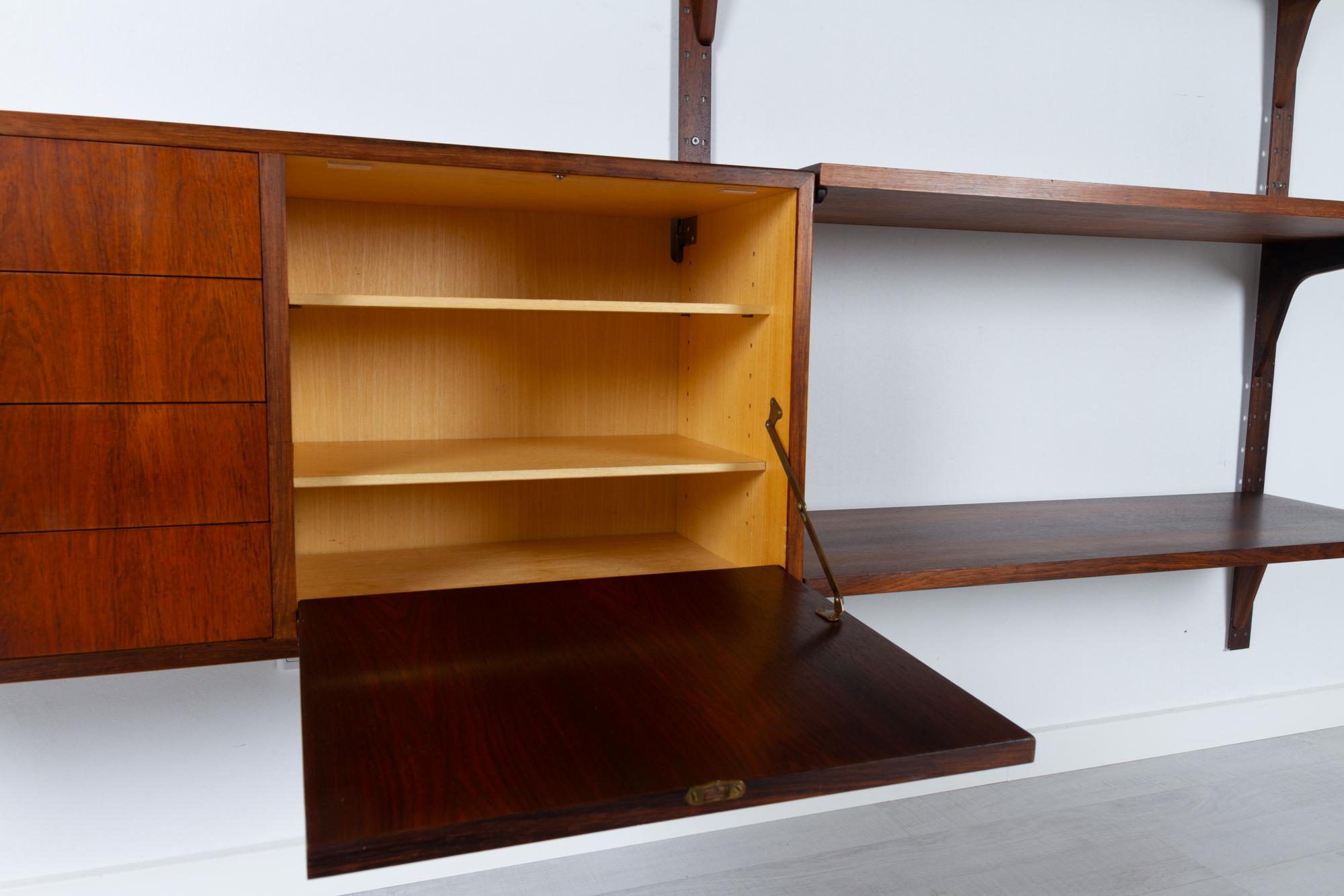 Vintage Danish Rosewood Modular Wall Unit by HG Furniture 1960s 4