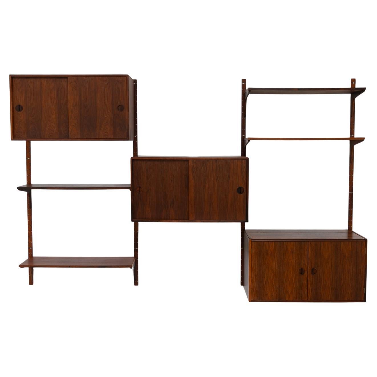 Vintage Danish Rosewood Modular Wall Unit by HG Furniture, 1960s.