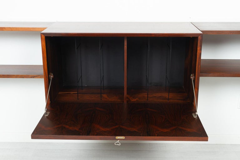 Vintage Danish Rosewood Modular Wall Unit by Poul Cadovius for Cado, 1960s For Sale 5