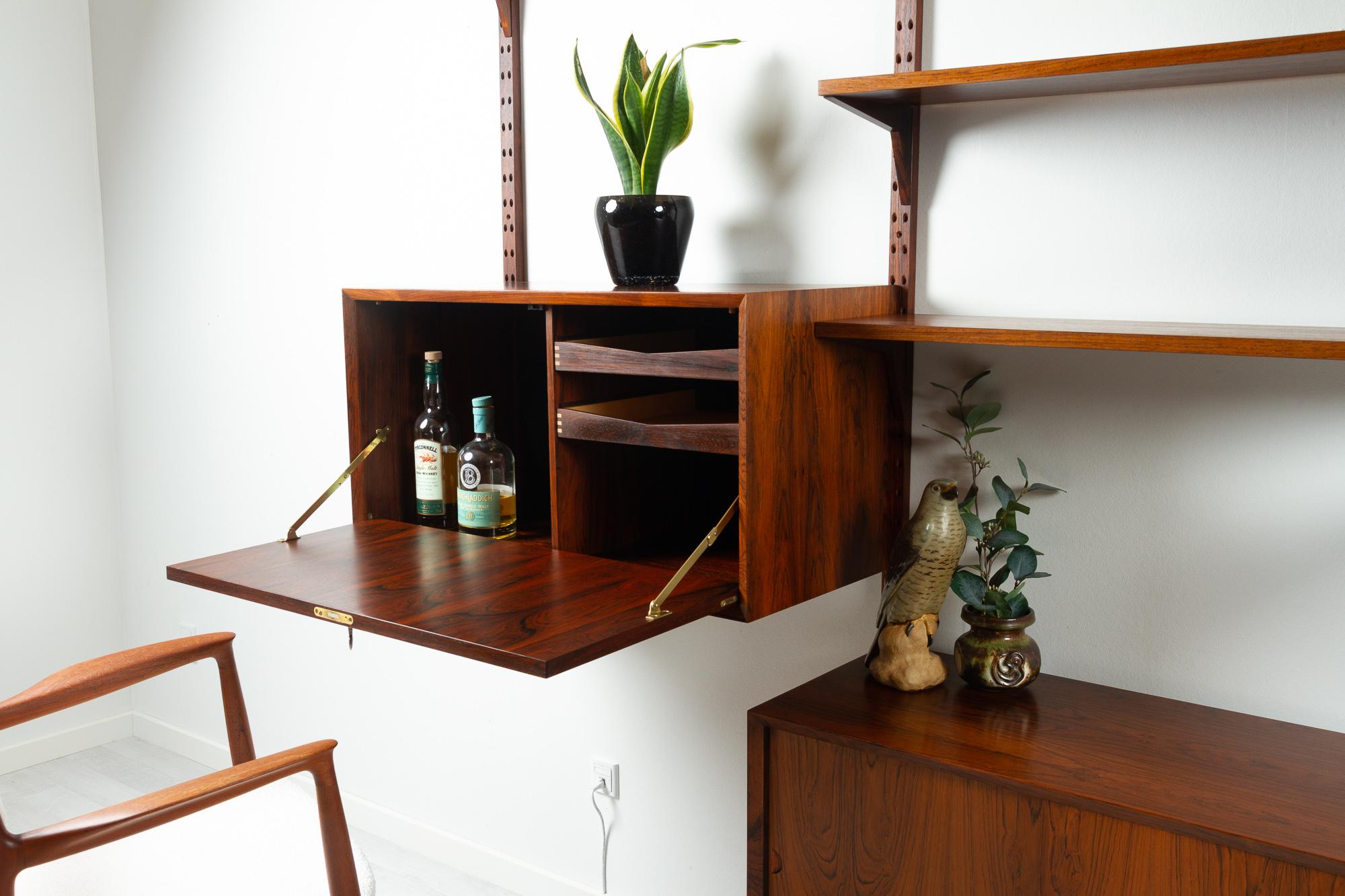 Vintage Danish Rosewood Modular Wall Unit by Poul Cadovius for Cado 1960s 6