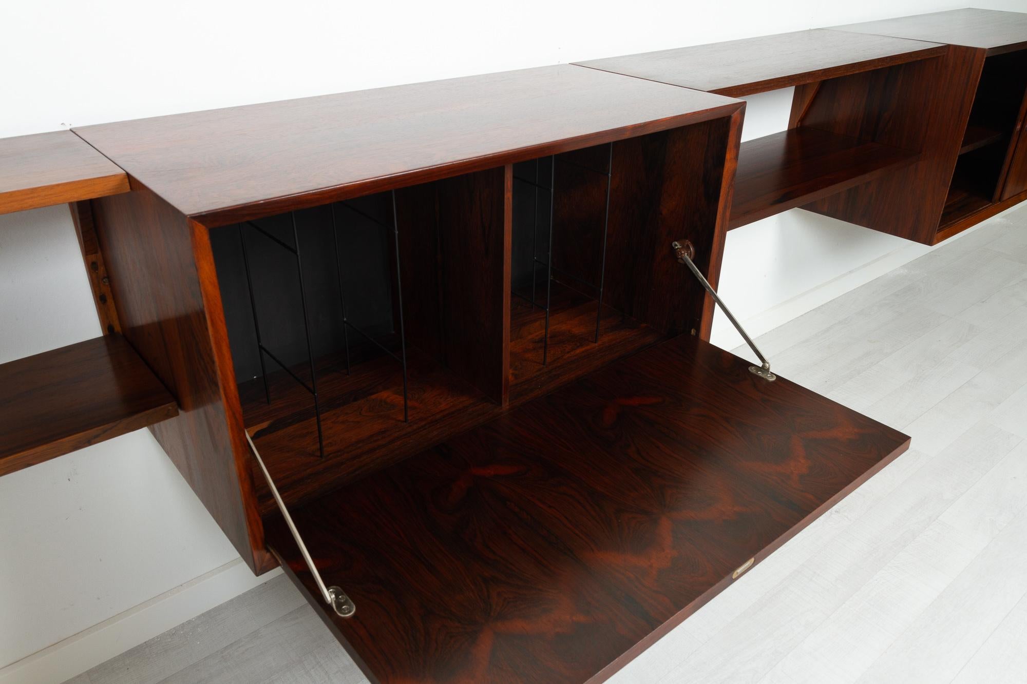 Vintage Danish Rosewood Modular Wall Unit by Poul Cadovius for Cado, 1960s 6