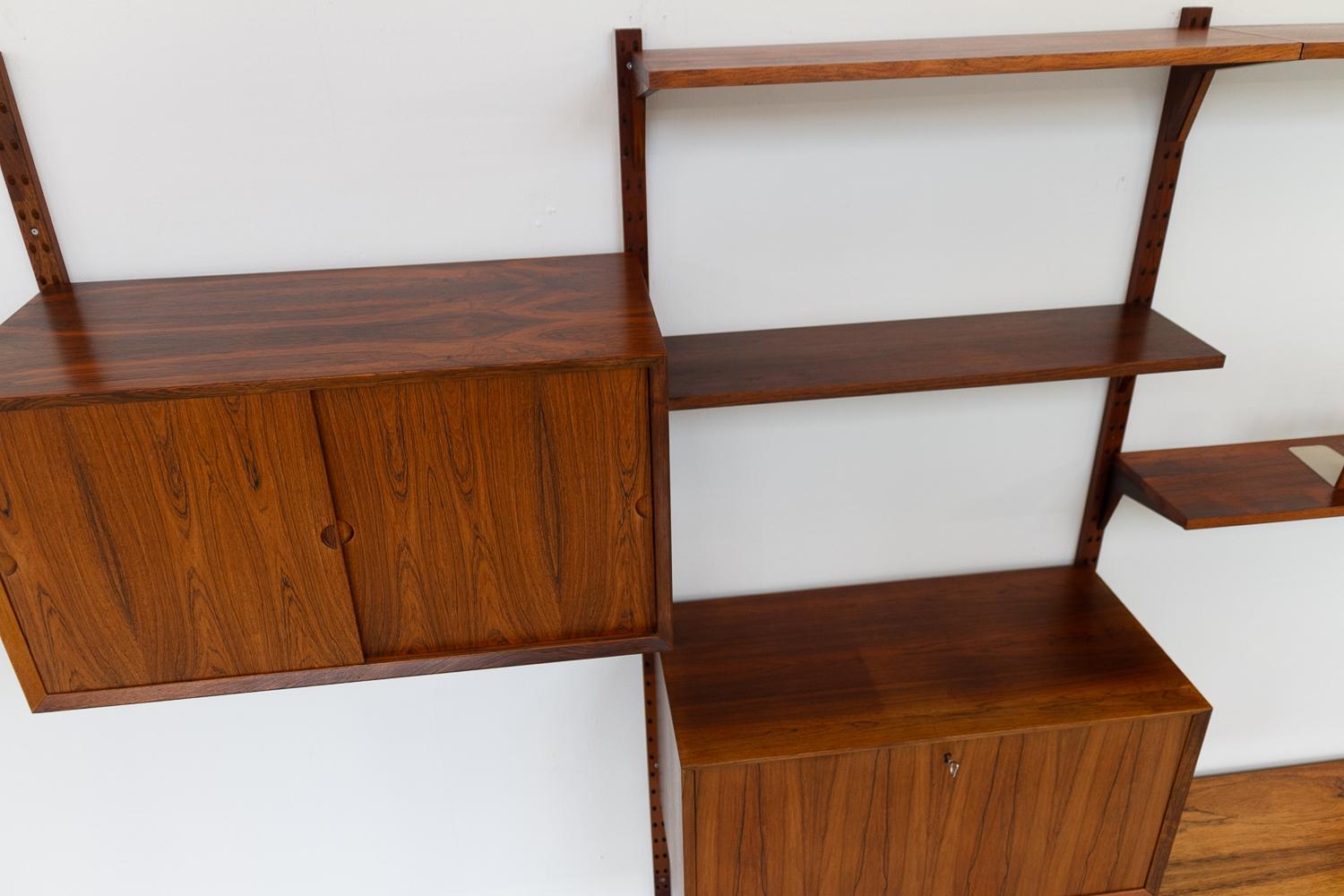 Vintage Danish rosewood modular wall unit by Poul Cadovius for Cado 1960s 5