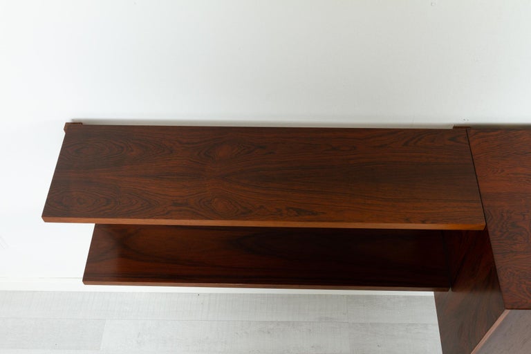 Vintage Danish Rosewood Modular Wall Unit by Poul Cadovius for Cado, 1960s For Sale 8