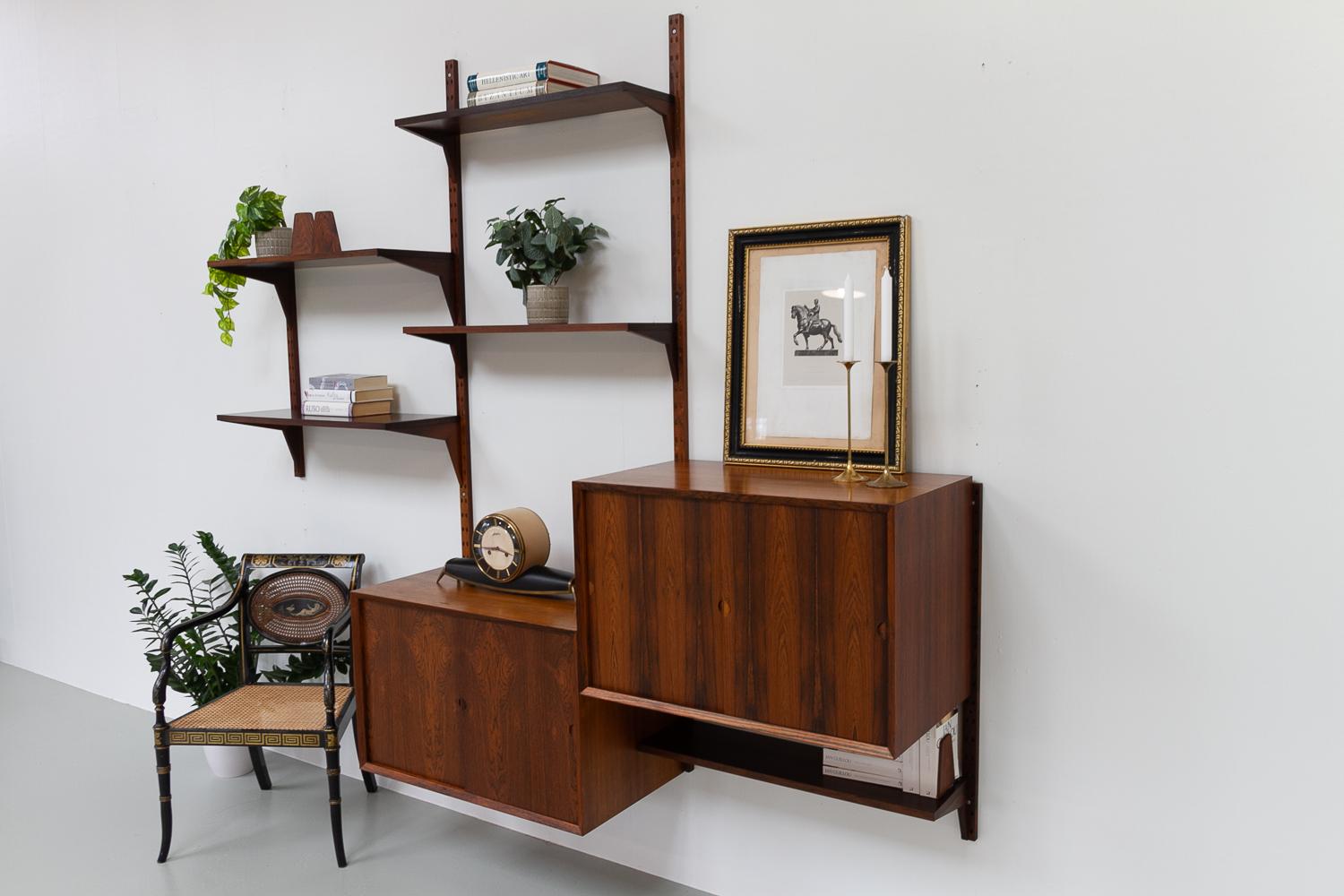Vintage Danish Rosewood Modular Wall Unit by Poul Cadovius for Cado 1960s For Sale 8