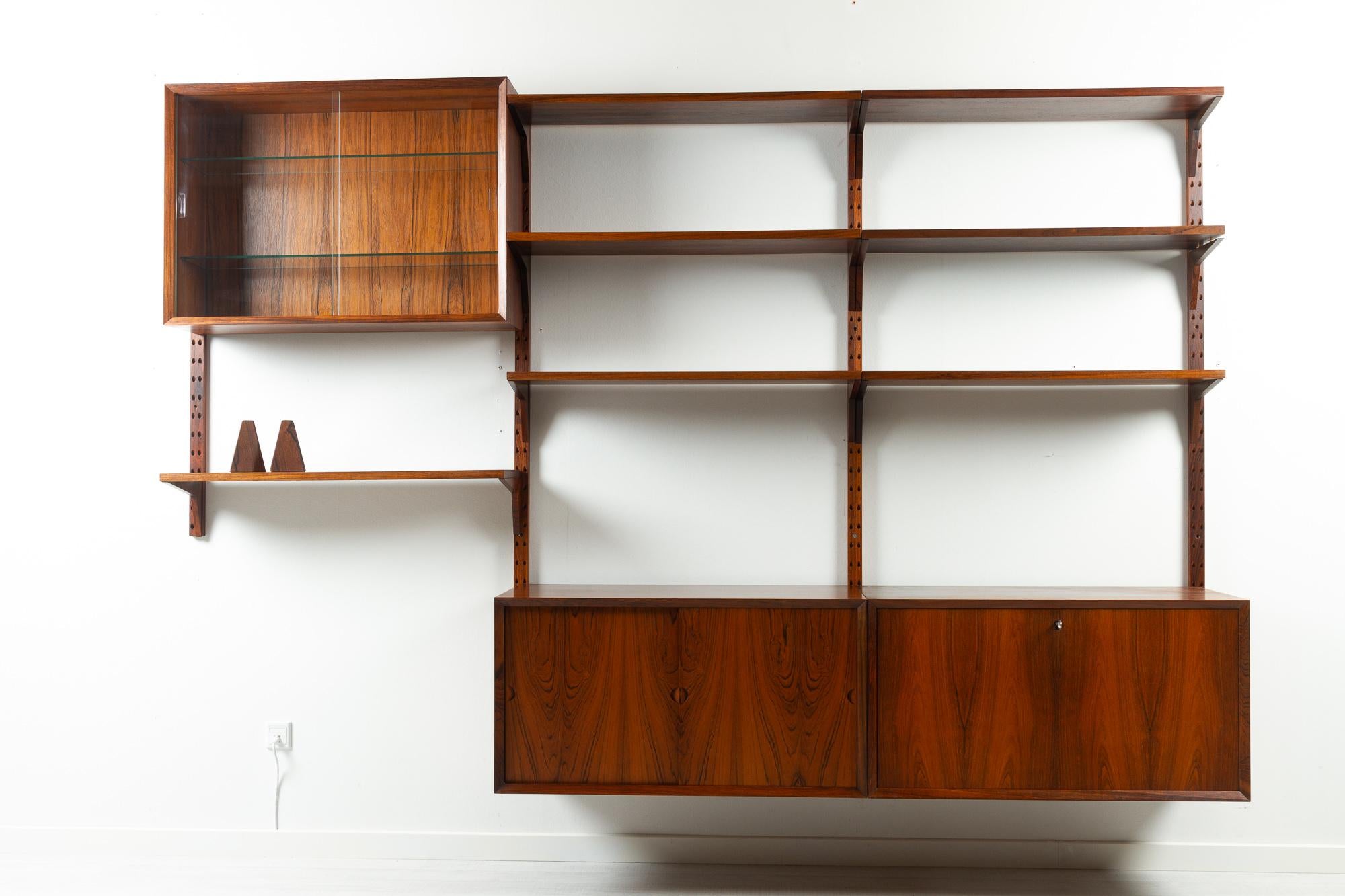 Vintage Danish Rosewood Modular Wall Unit by Poul Cadovius for Cado 1960s 9