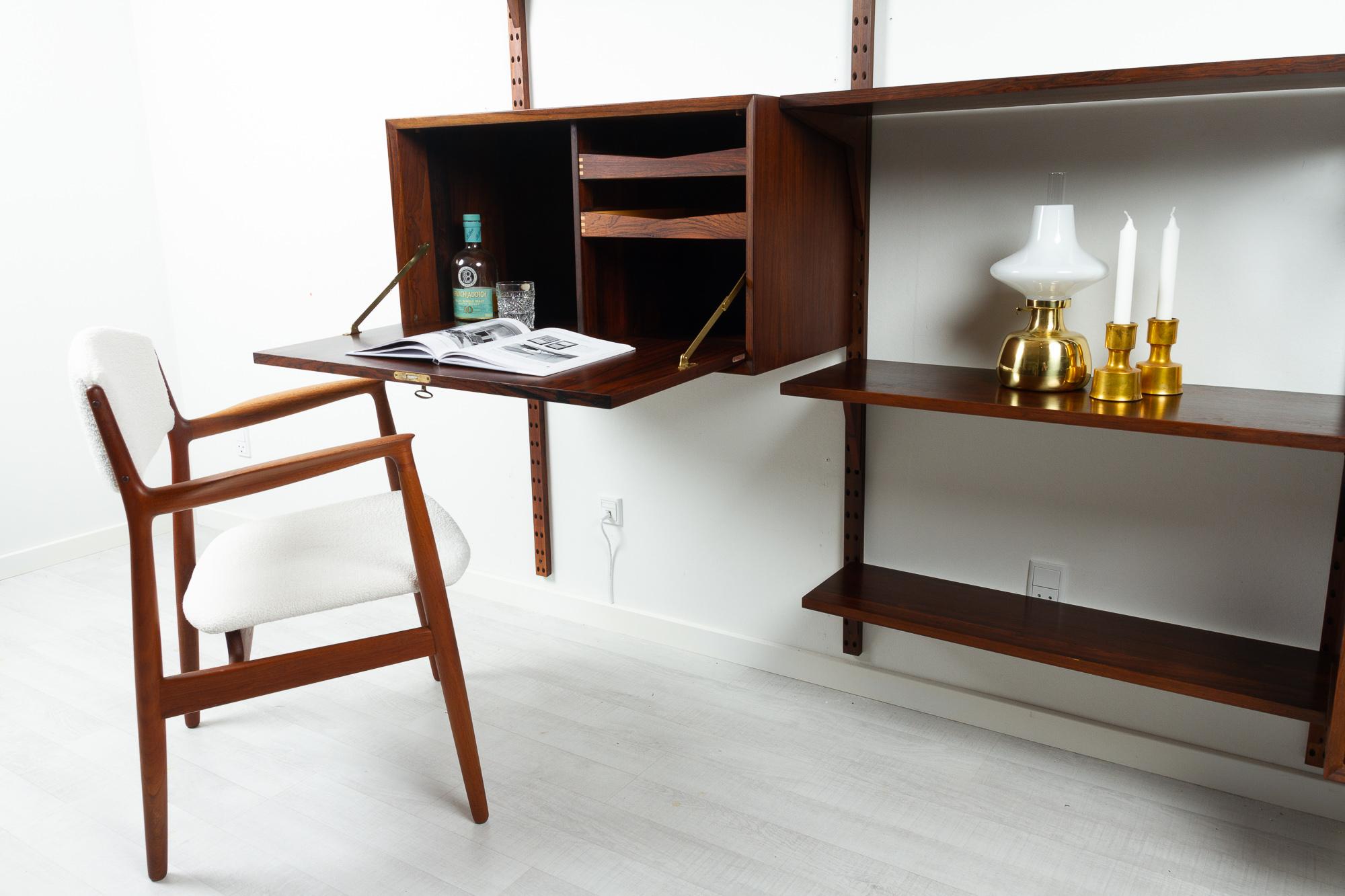 Vintage Danish Rosewood Modular Wall Unit by Poul Cadovius for Cado 1960s 11