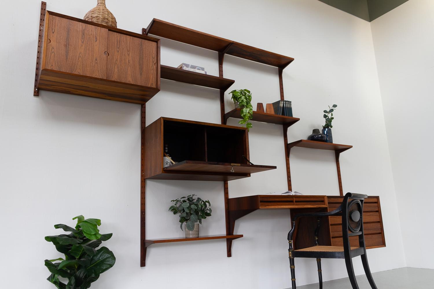 Vintage Danish rosewood modular wall unit by Poul Cadovius for Cado 1960s 10