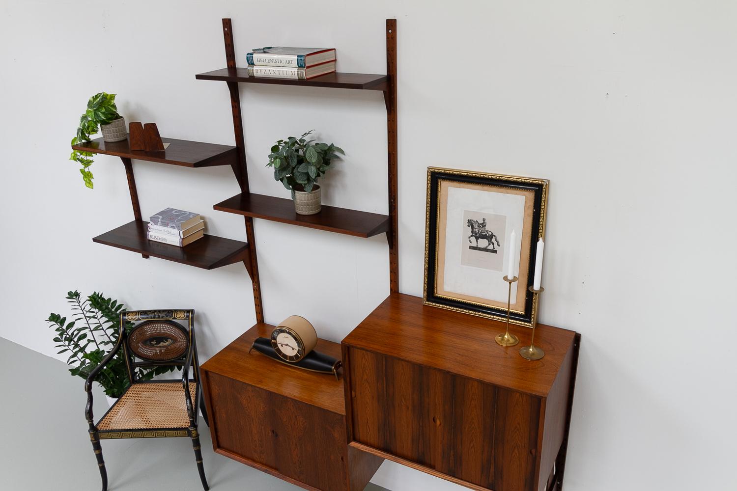 Vintage Danish Rosewood Modular Wall Unit by Poul Cadovius for Cado 1960s For Sale 11