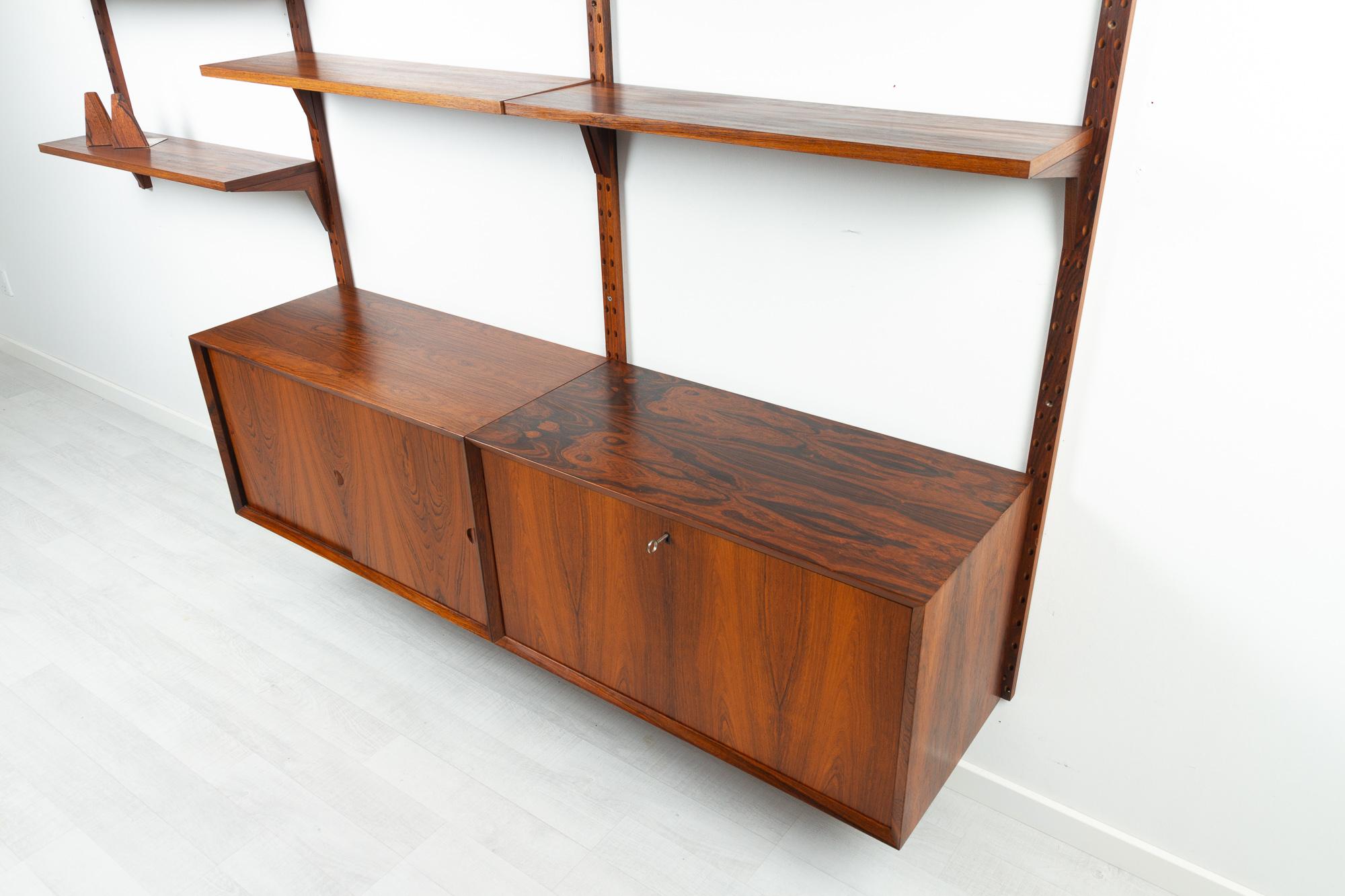 Vintage Danish Rosewood Modular Wall Unit by Poul Cadovius for Cado 1960s 12