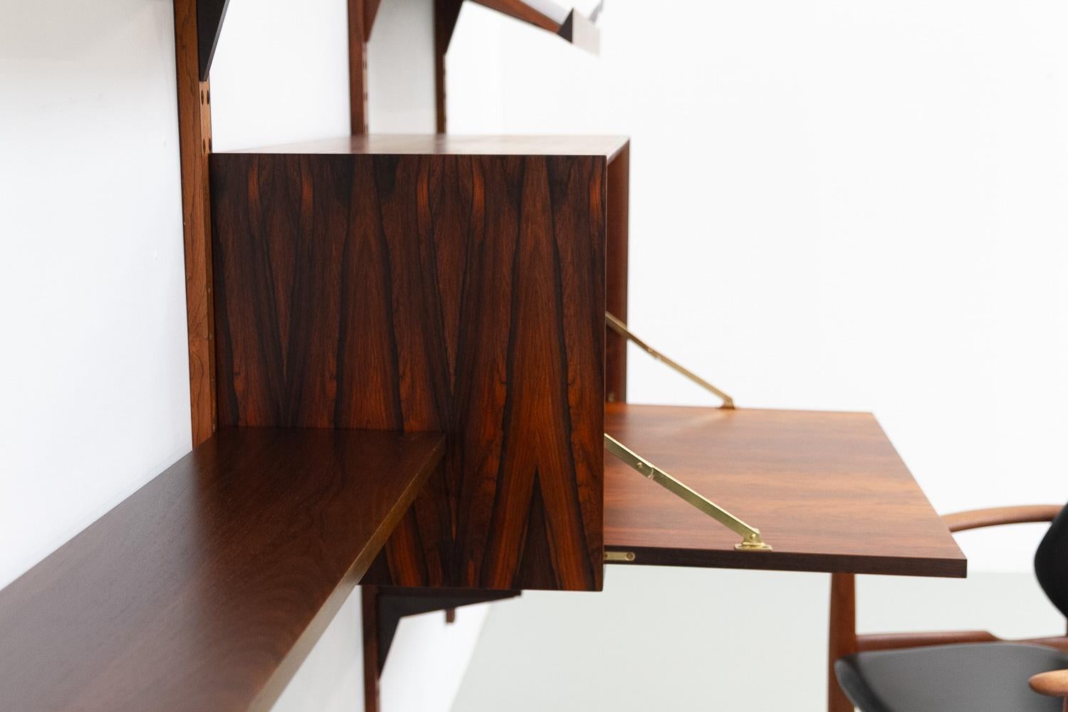 Vintage Danish Rosewood Modular Wall Unit by Poul Cadovius for Cado, 1960s 12