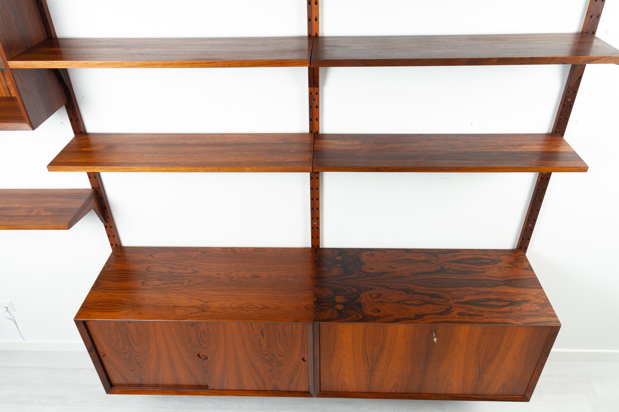 Vintage Danish Rosewood Modular Wall Unit by Poul Cadovius for Cado 1960s 13