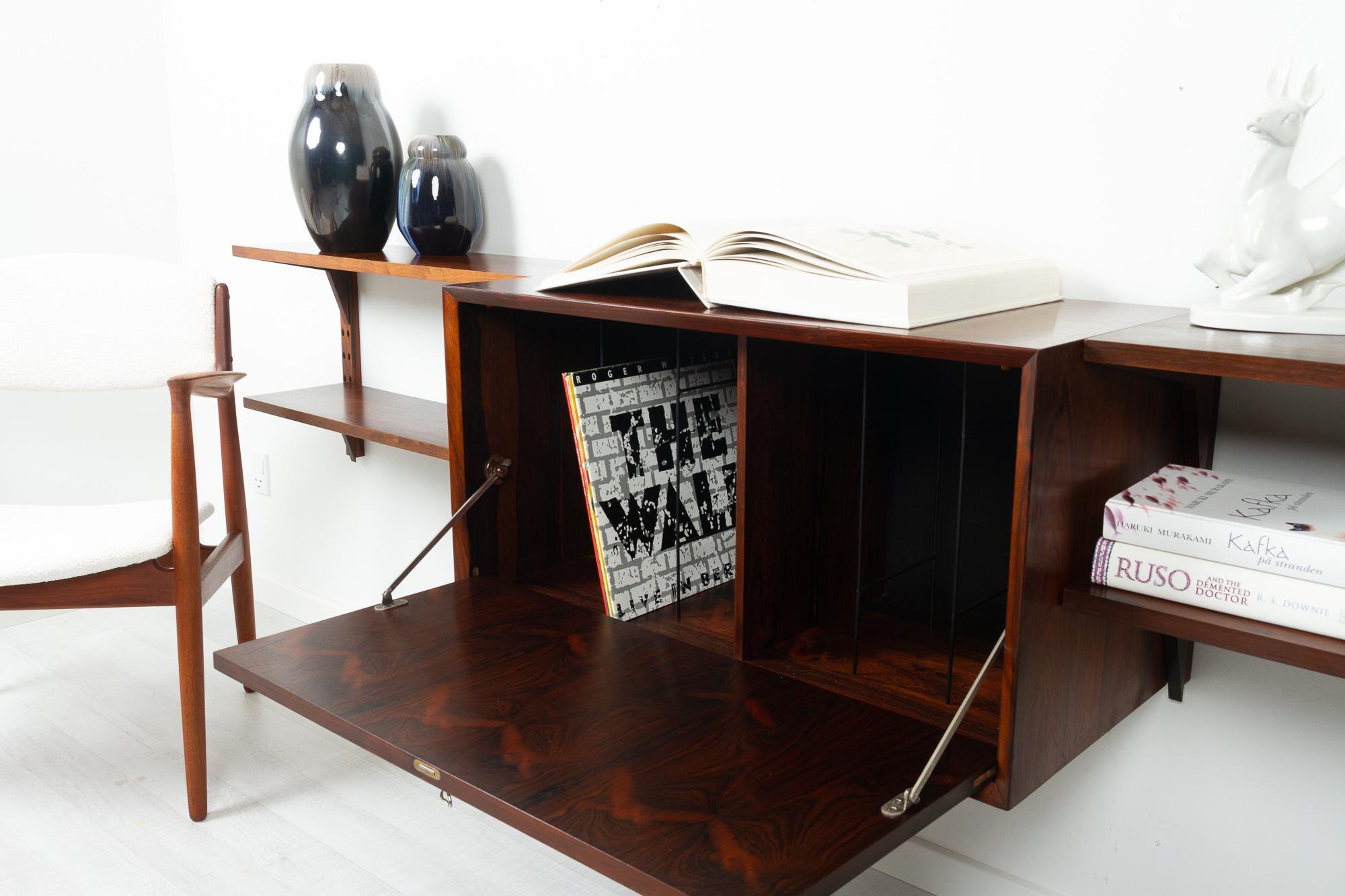 Vintage Danish Rosewood Modular Wall Unit by Poul Cadovius for Cado, 1960s 14