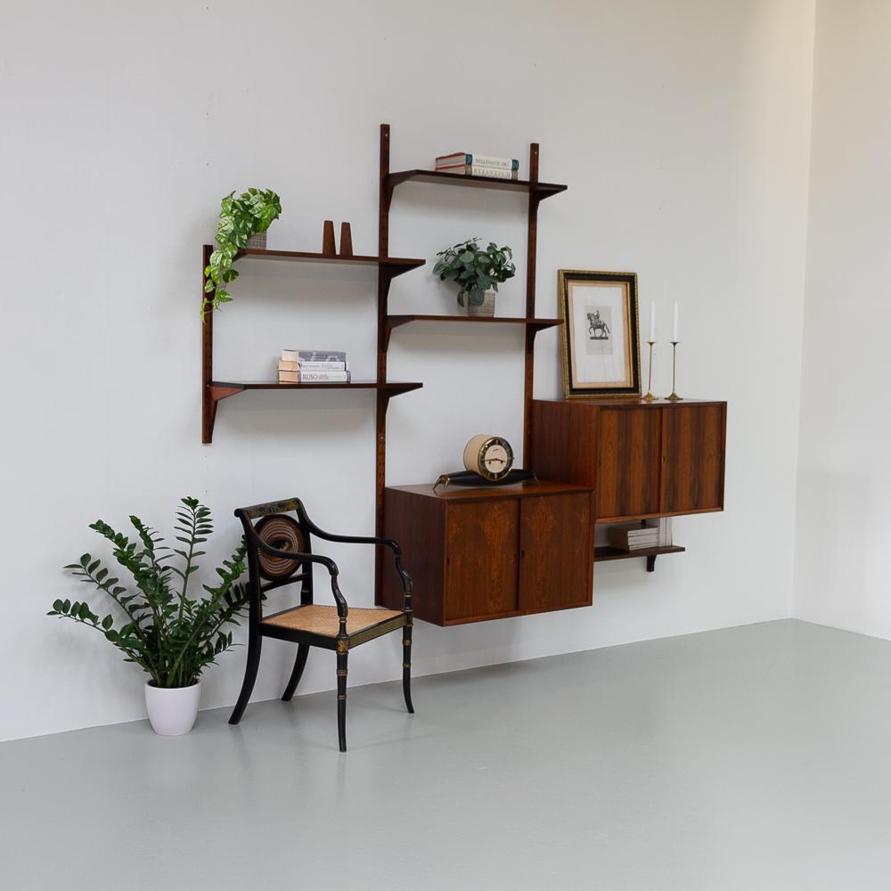 Vintage Danish Rosewood Modular Wall Unit by Poul Cadovius for Cado 1960s For Sale 14