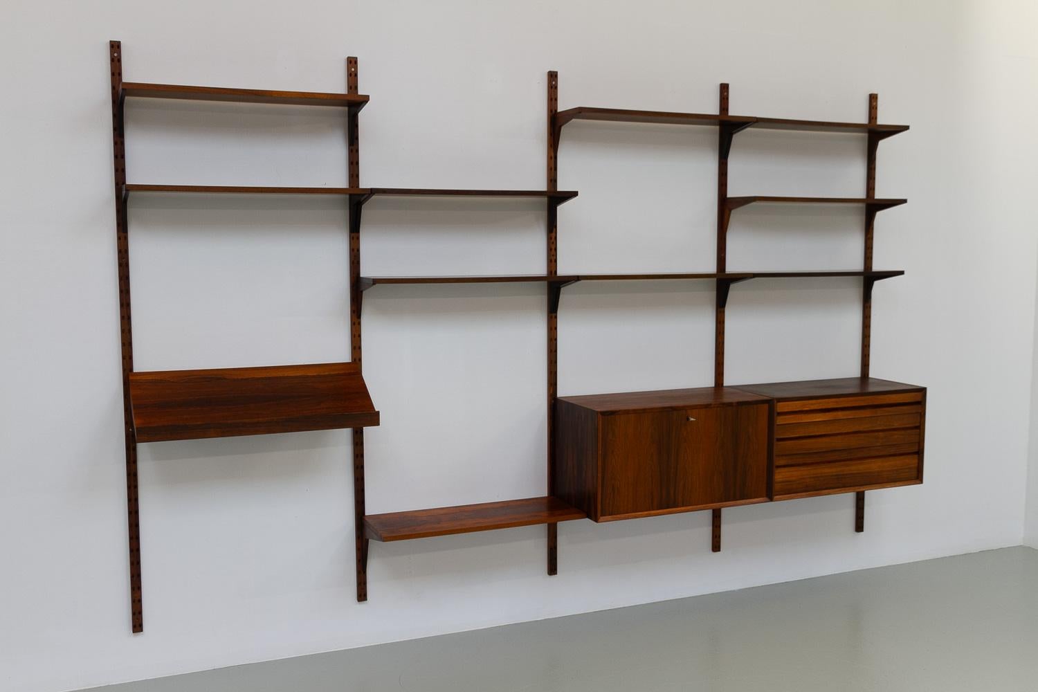 Mid-Century Modern Vintage Danish Rosewood Modular Wall Unit by Poul Cadovius for Cado, 1960s