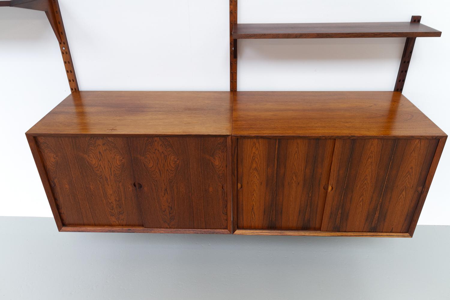Vintage Danish Rosewood Modular Wall Unit by Poul Cadovius for Cado 1960s In Good Condition For Sale In Asaa, DK