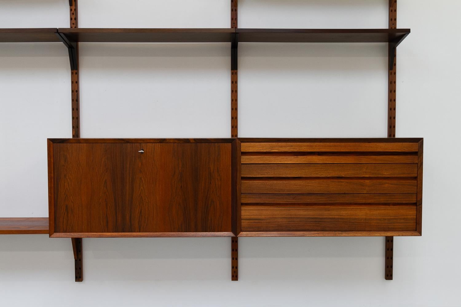 Mid-20th Century Vintage Danish Rosewood Modular Wall Unit by Poul Cadovius for Cado, 1960s