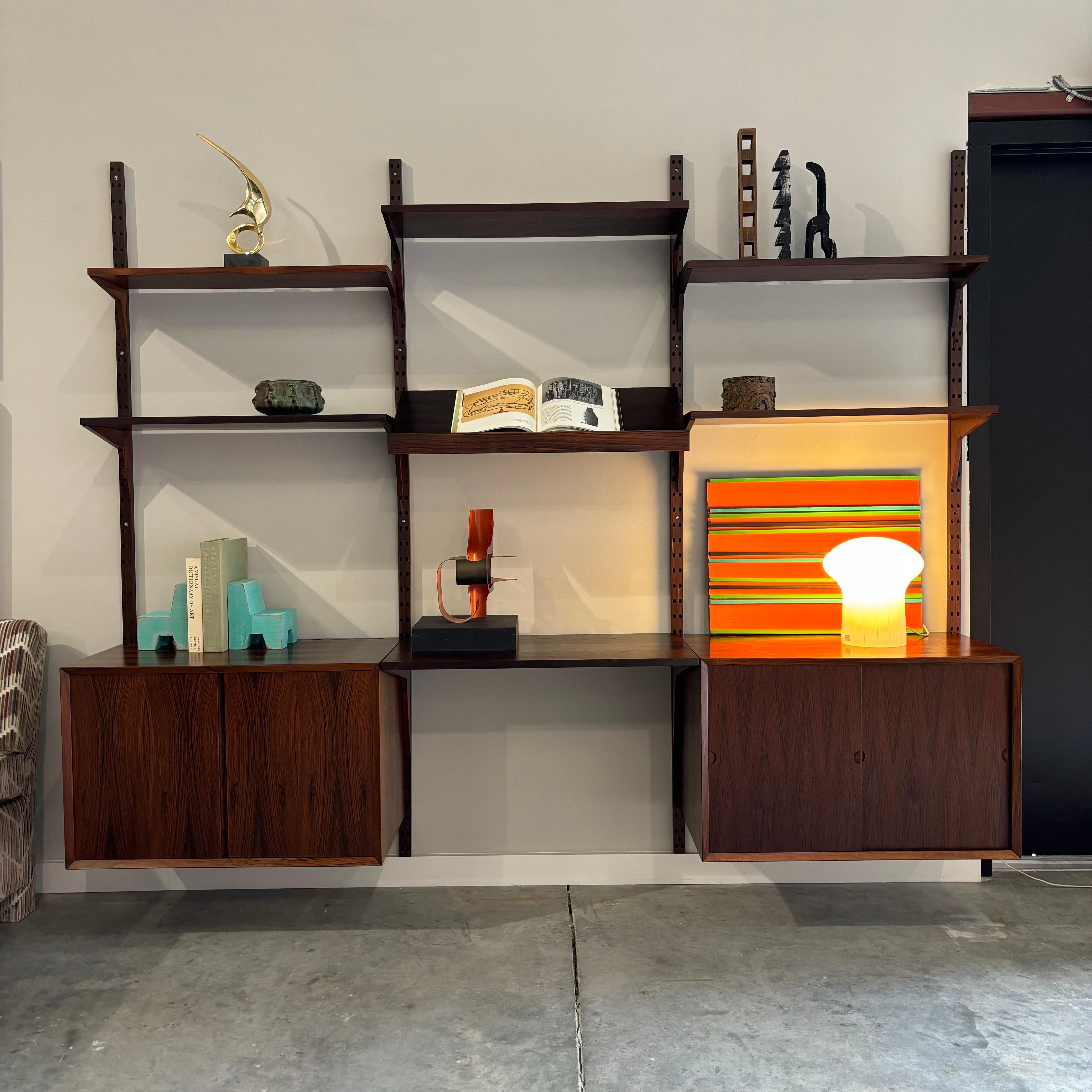 Vintage Danish Rosewood Modular Wall Unit by Poul Cadovius for Cado 1960s 1
