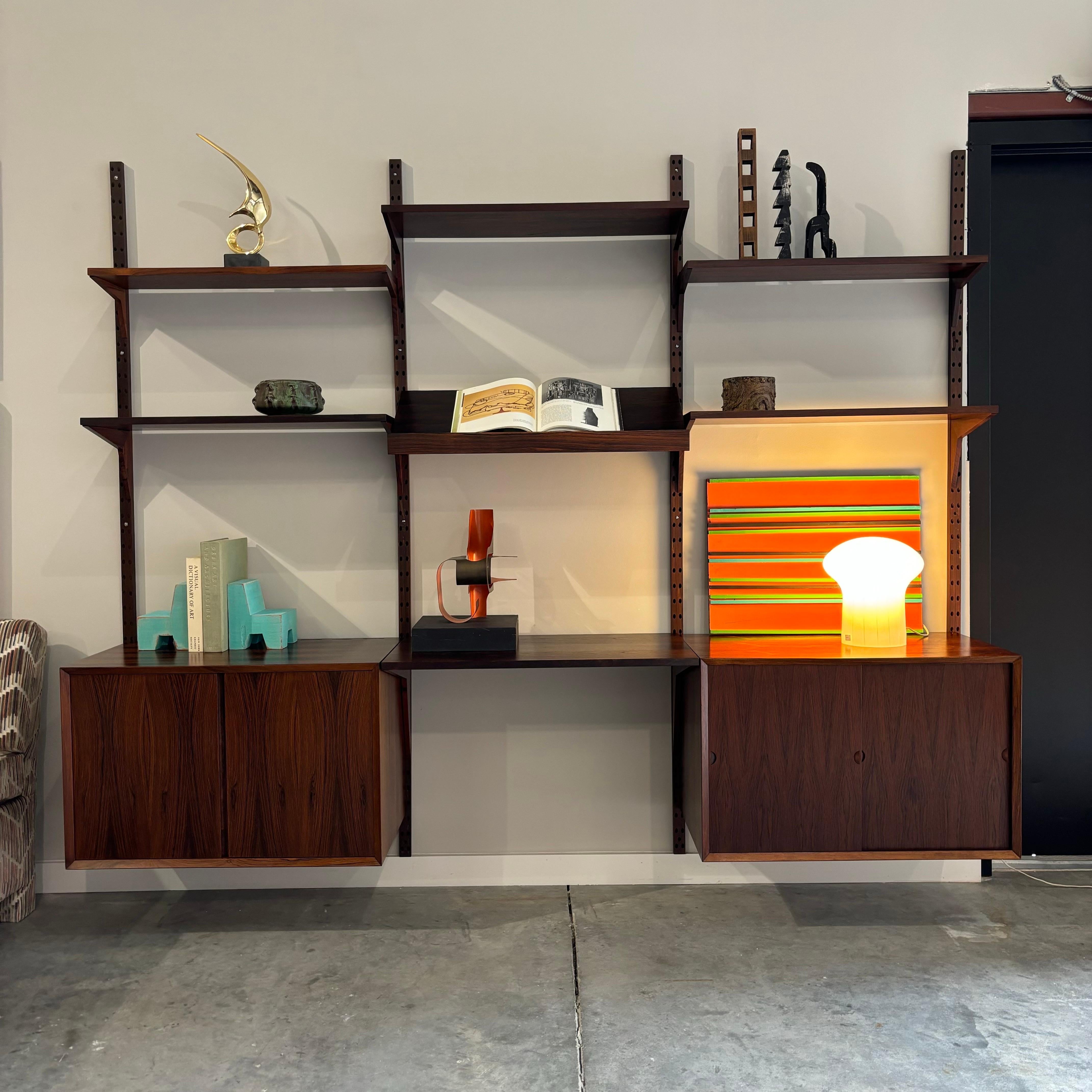 Vintage Danish Rosewood Modular Wall Unit by Poul Cadovius for Cado 1960s For Sale 1