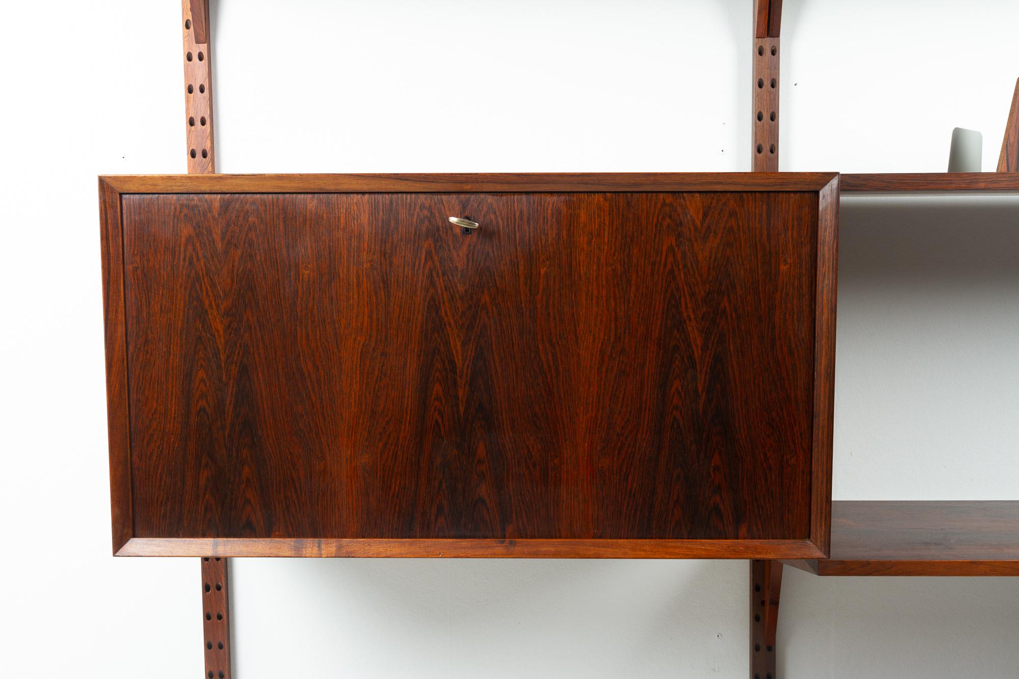 Vintage Danish Rosewood Modular Wall Unit by Poul Cadovius for Cado 1960s 1