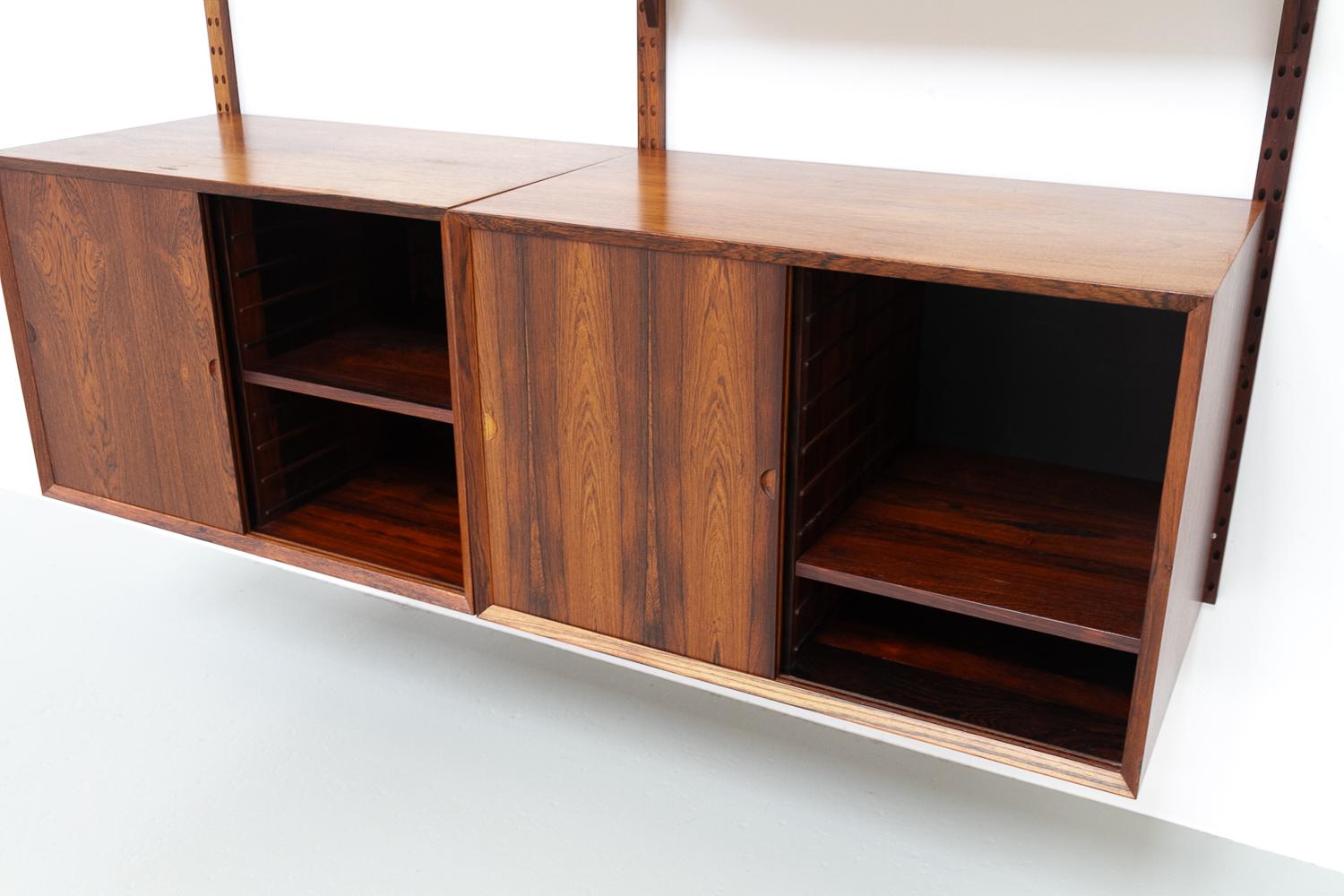 Vintage Danish Rosewood Modular Wall Unit by Poul Cadovius for Cado 1960s For Sale 1