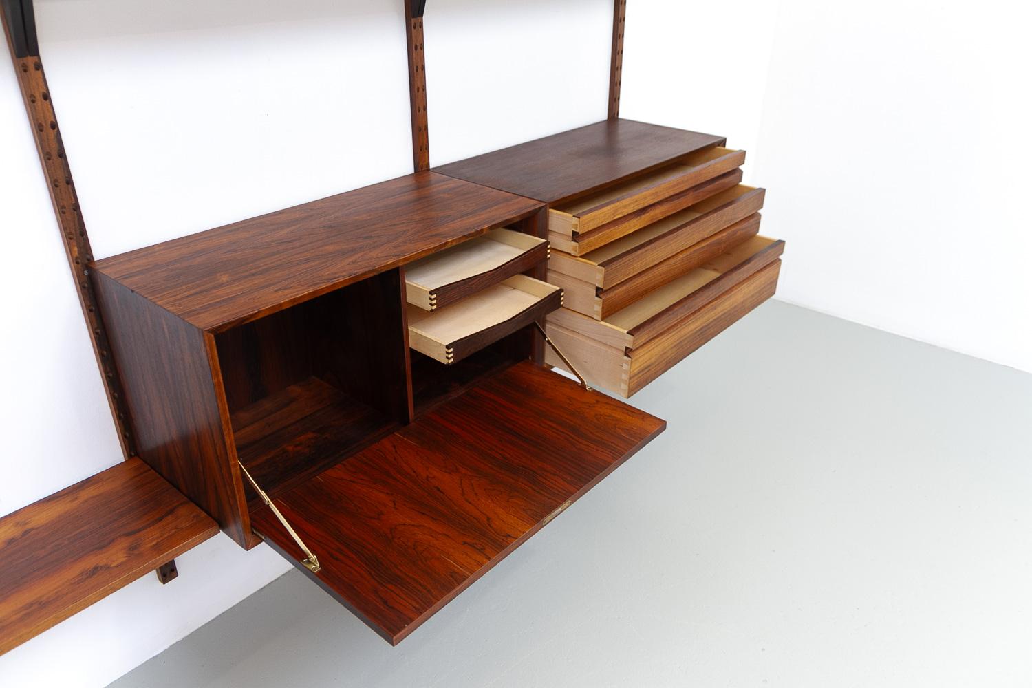 Vintage Danish Rosewood Modular Wall Unit by Poul Cadovius for Cado, 1960s 1