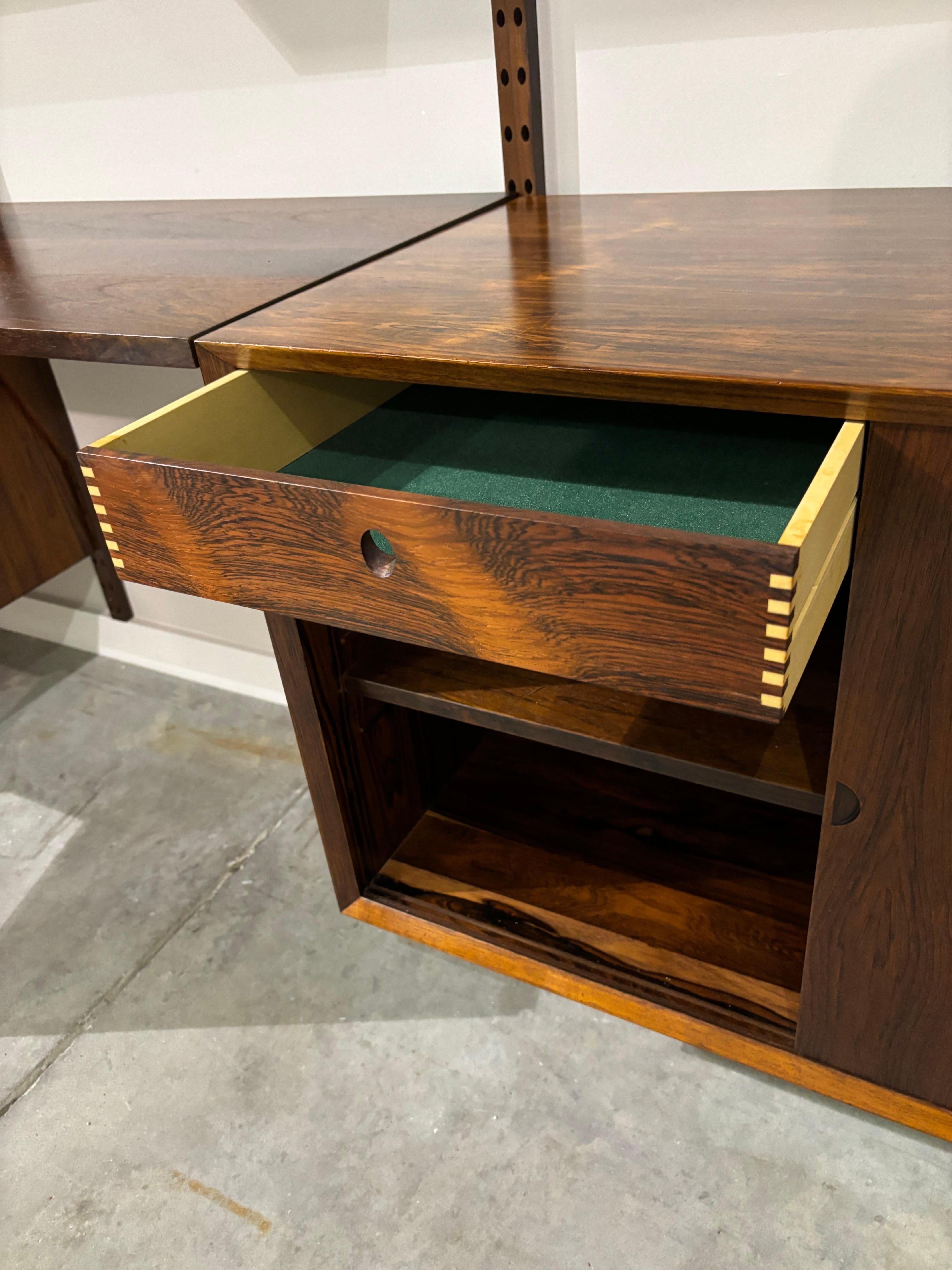 Vintage Danish Rosewood Modular Wall Unit by Poul Cadovius for Cado 1960s 2