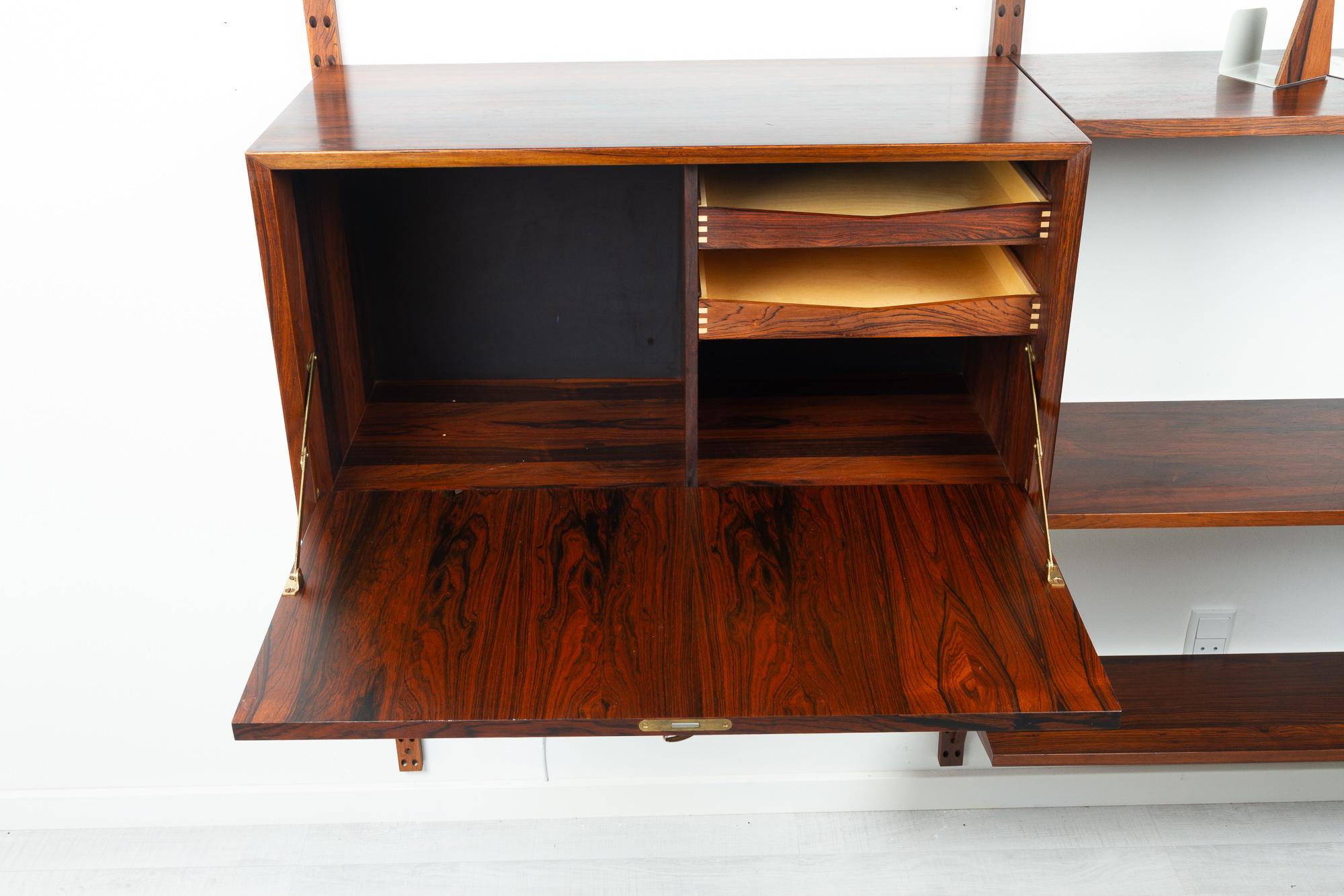 Vintage Danish Rosewood Modular Wall Unit by Poul Cadovius for Cado 1960s 2
