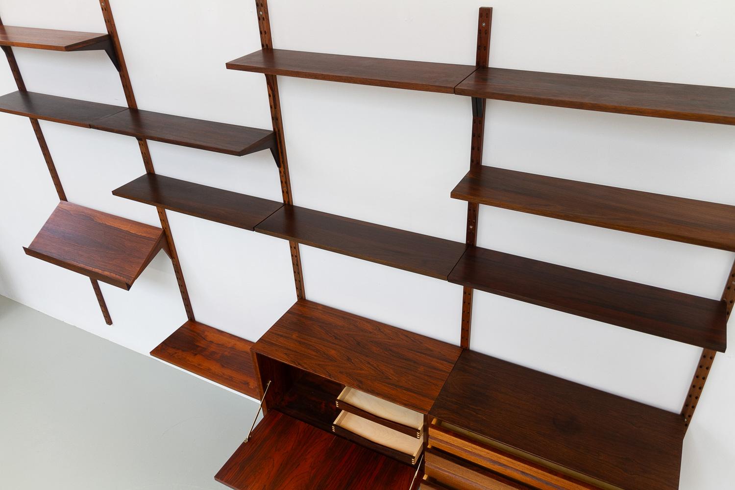 Vintage Danish Rosewood Modular Wall Unit by Poul Cadovius for Cado, 1960s 2