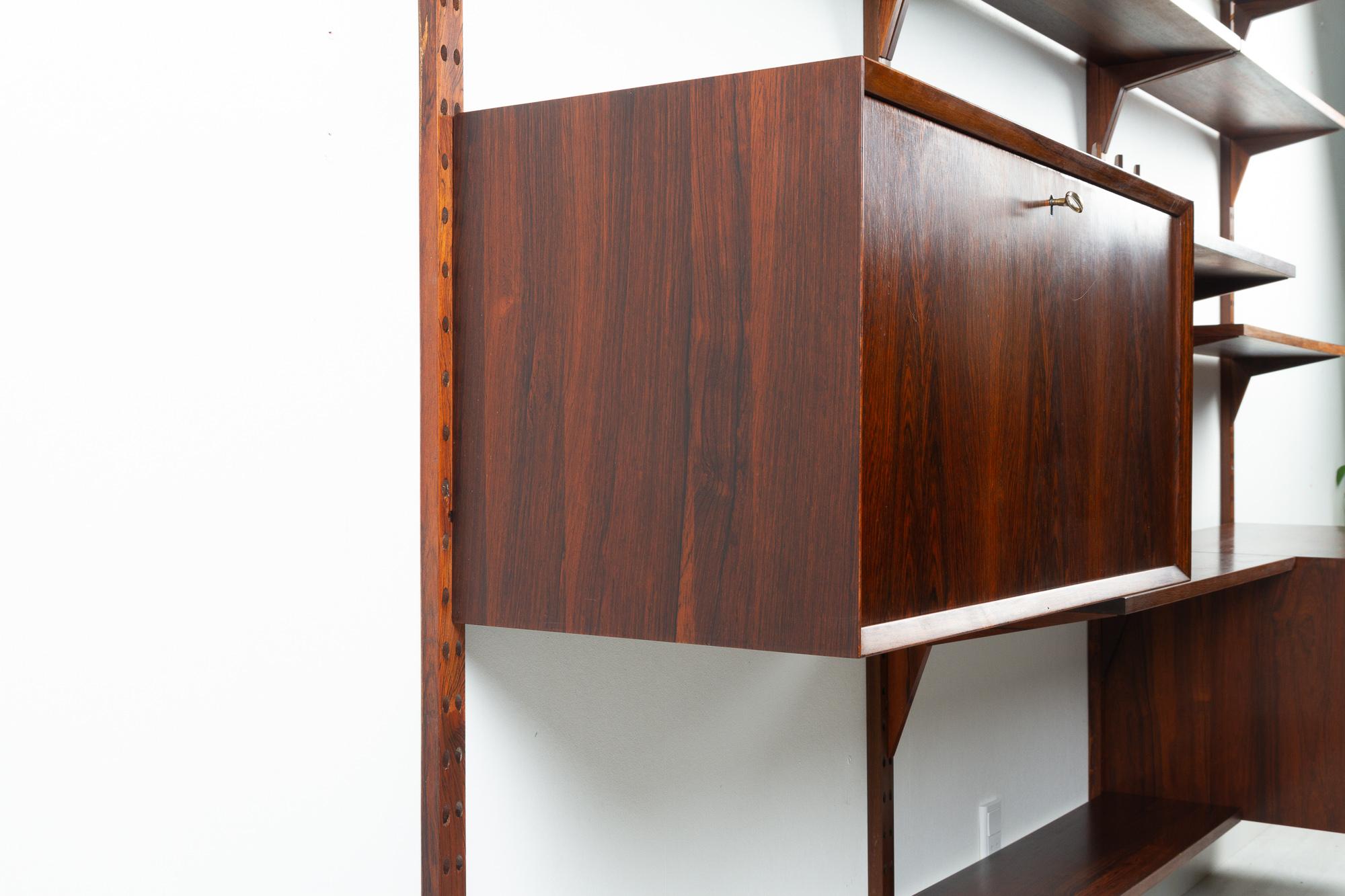 Vintage Danish Rosewood Modular Wall Unit by Poul Cadovius for Cado 1960s 4