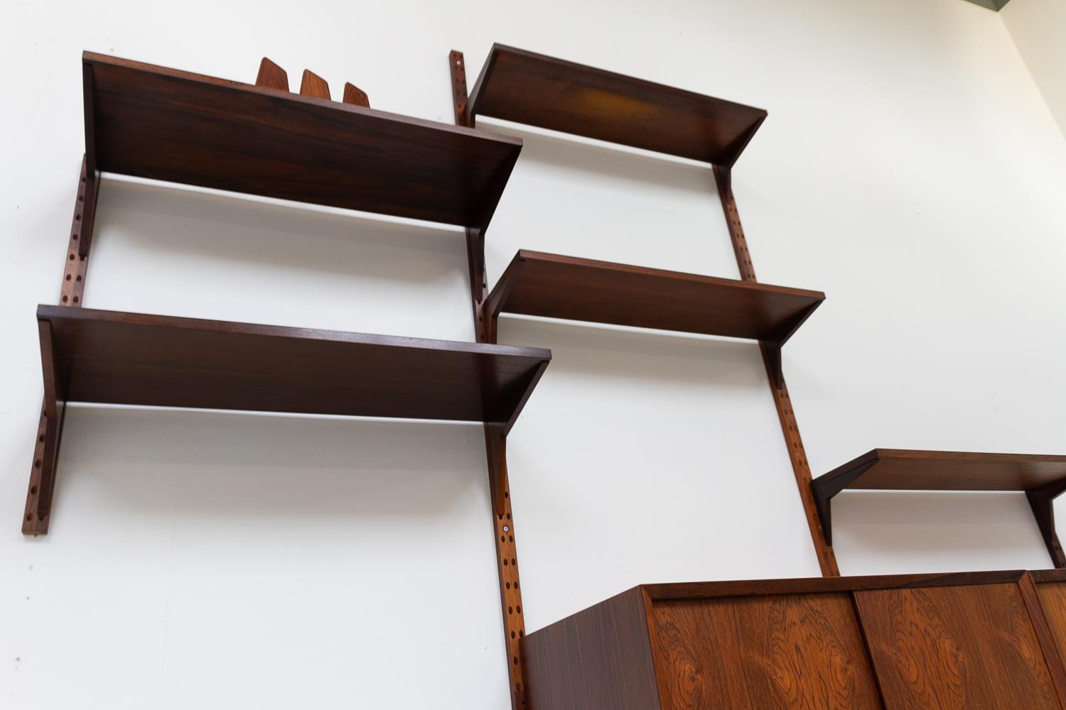 Vintage Danish Rosewood Modular Wall Unit by Poul Cadovius for Cado 1960s For Sale 4