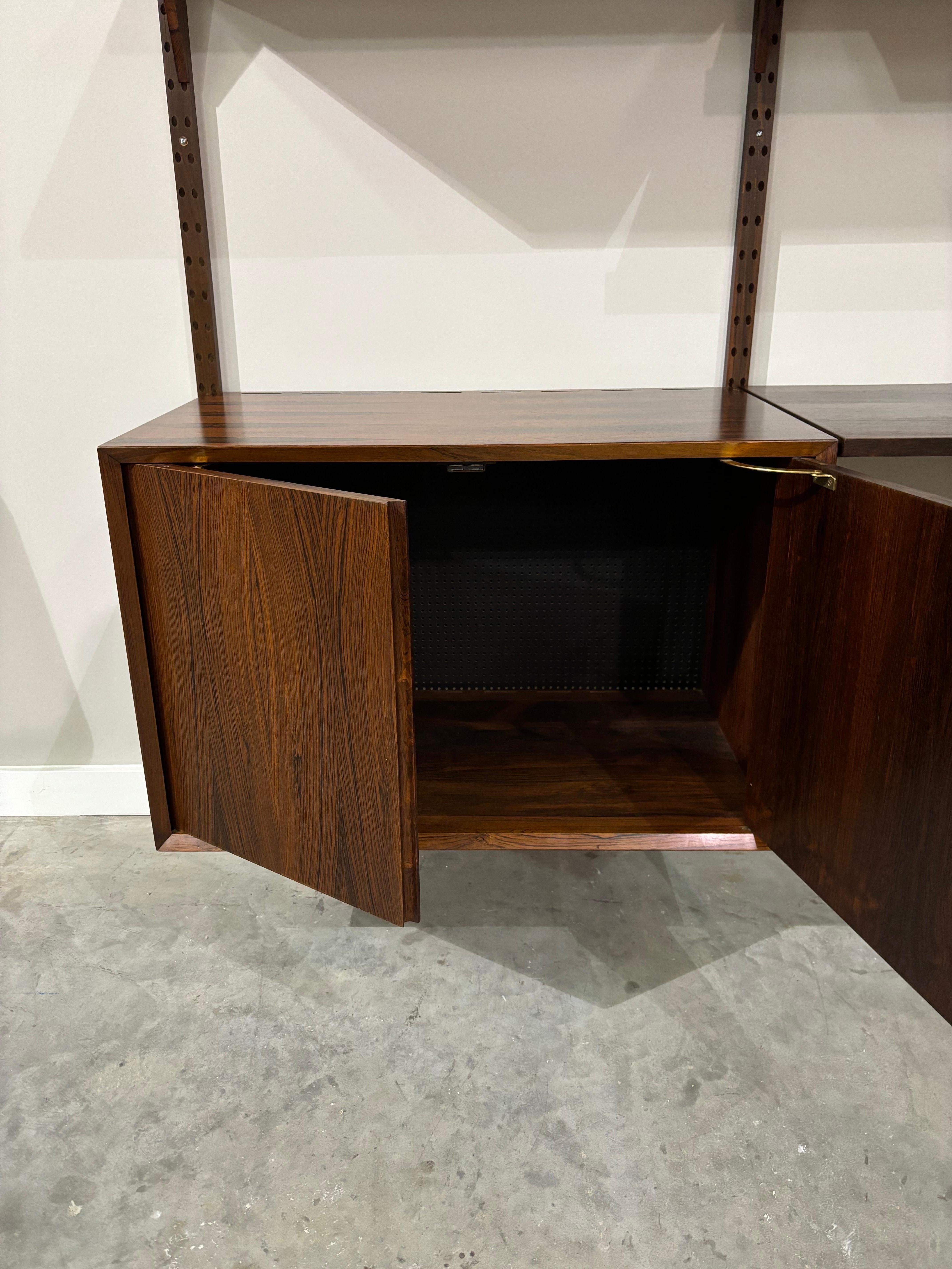 Vintage Danish Rosewood Modular Wall Unit by Poul Cadovius for Cado 1960s For Sale 5