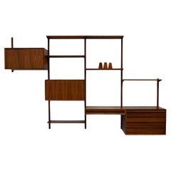 Antique Danish rosewood modular wall unit by Poul Cadovius for Cado 1960s