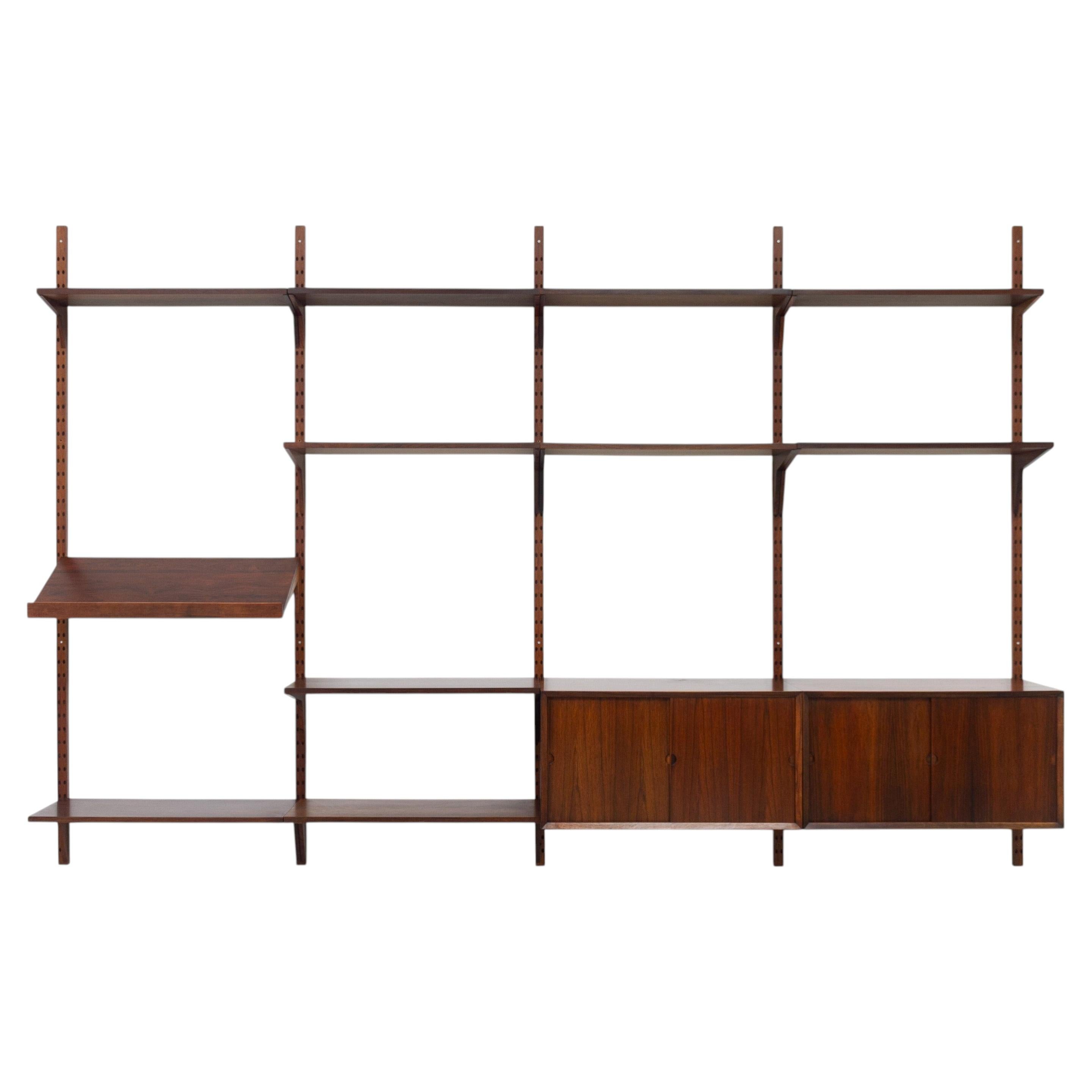 Vintage Danish Rosewood Modular Wall Unit by Poul Cadovius for Cado, 1960s.