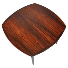 Vintage Danish Rosewood Oval Extension Dining Table by Rastad Relling
