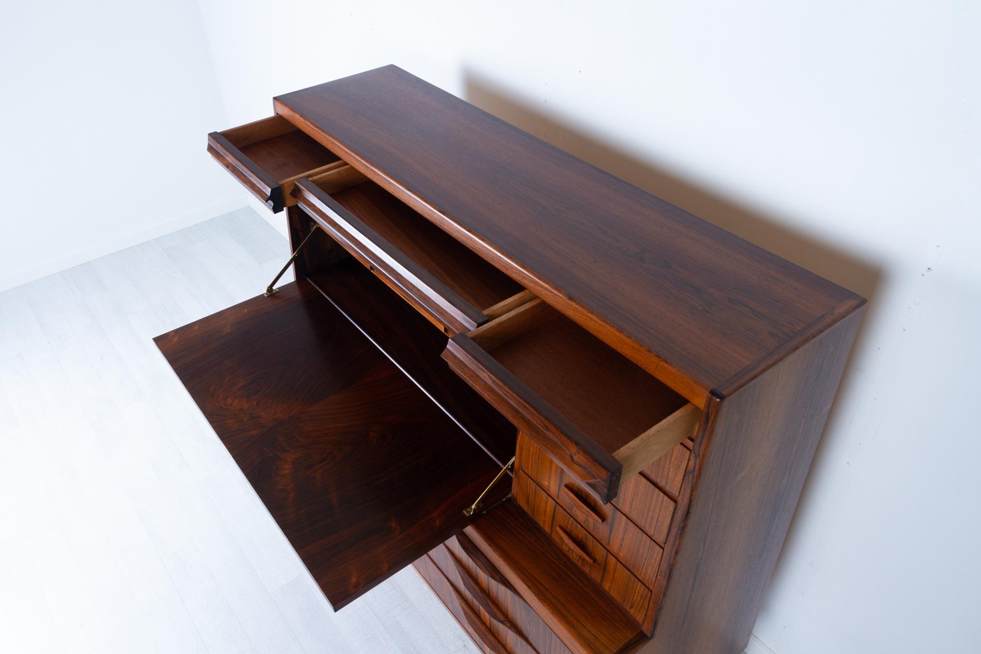 Vintage Danish Rosewood Secretaire by Erling Torvits 1960s 3