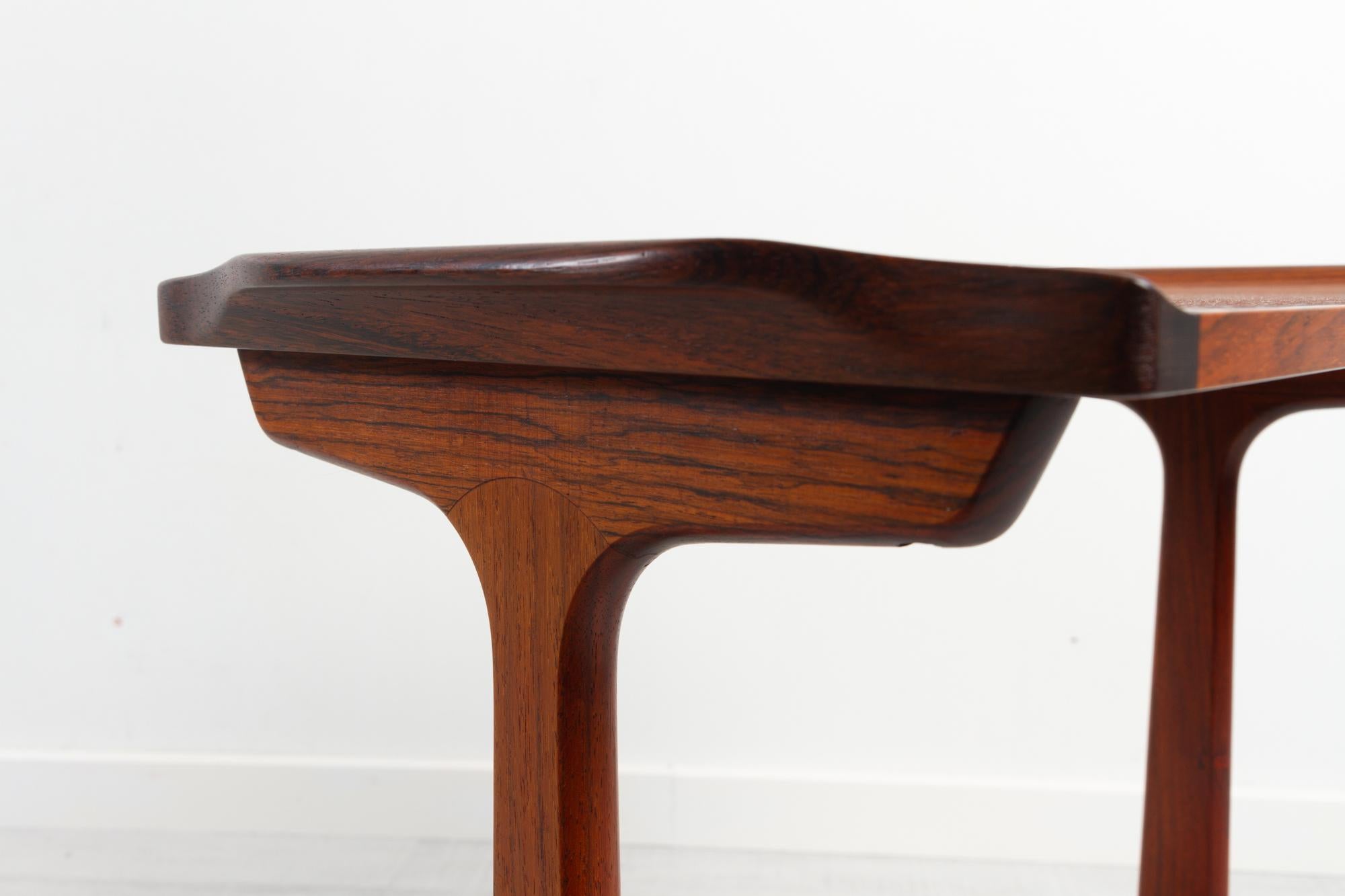 Vintage Danish Rosewood Side Table by Heltborg 1960s 6