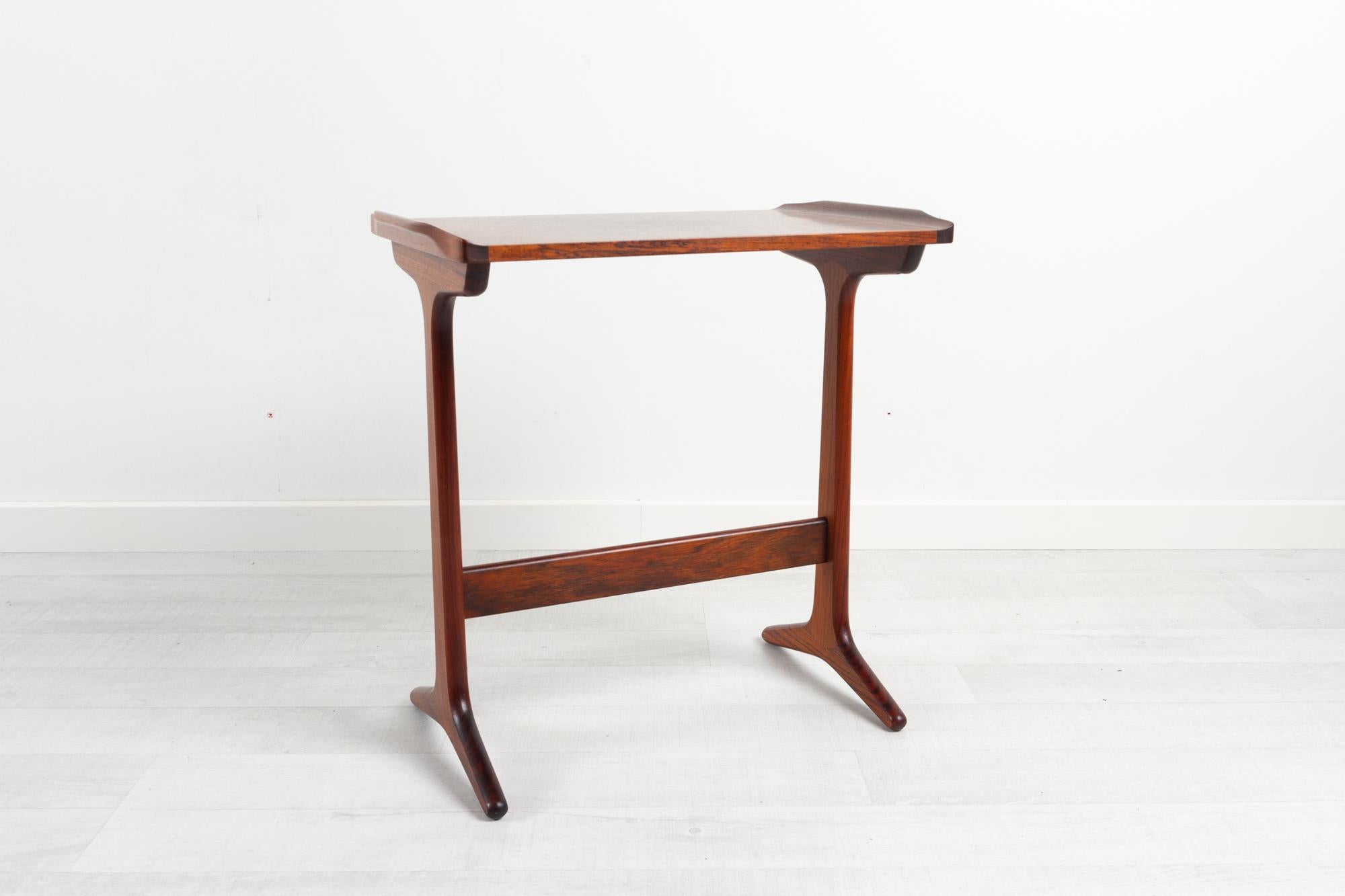 Mid-Century Modern Vintage Danish Rosewood Side Table by Heltborg 1960s