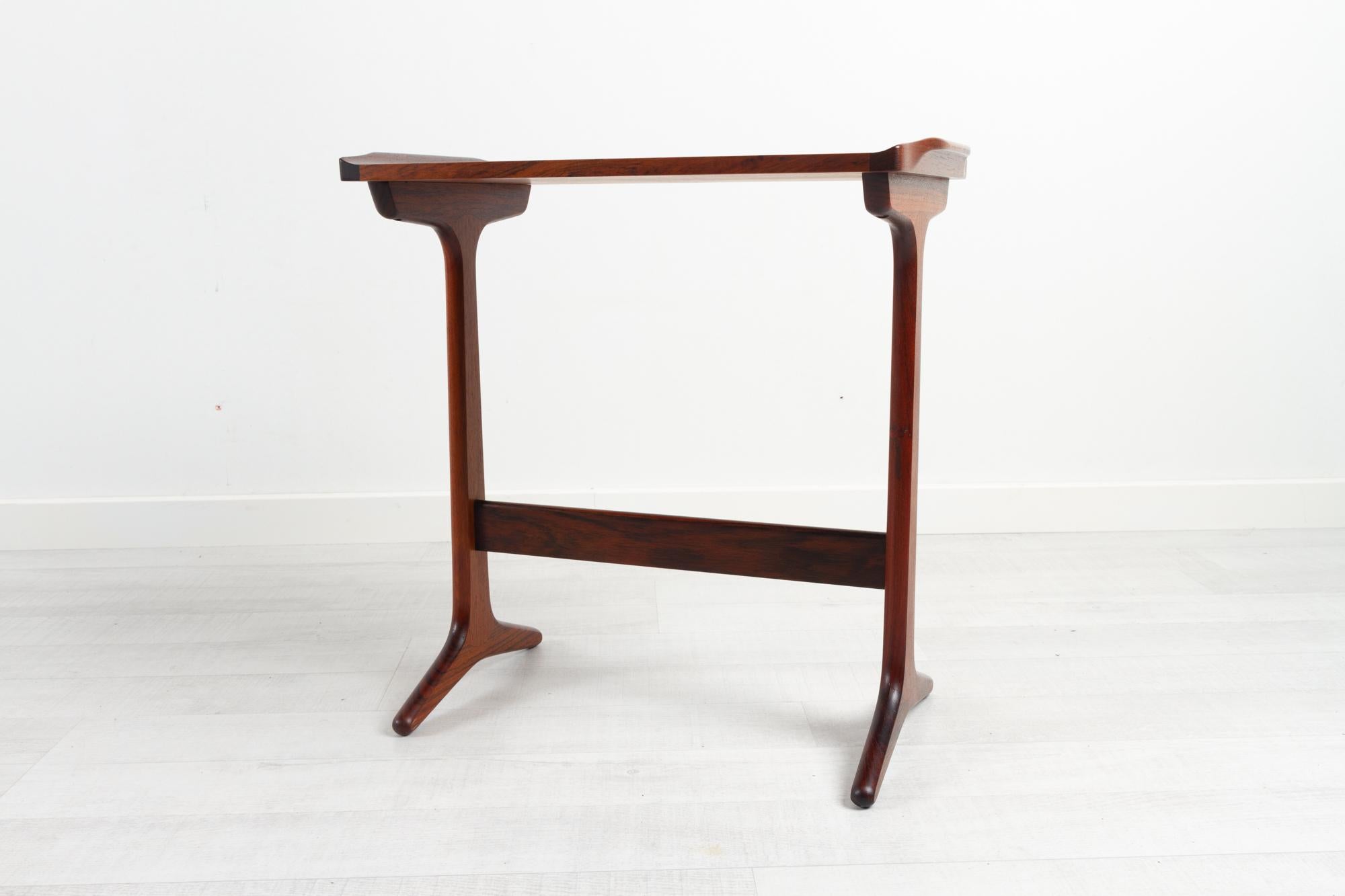 Mid-20th Century Vintage Danish Rosewood Side Table by Heltborg 1960s