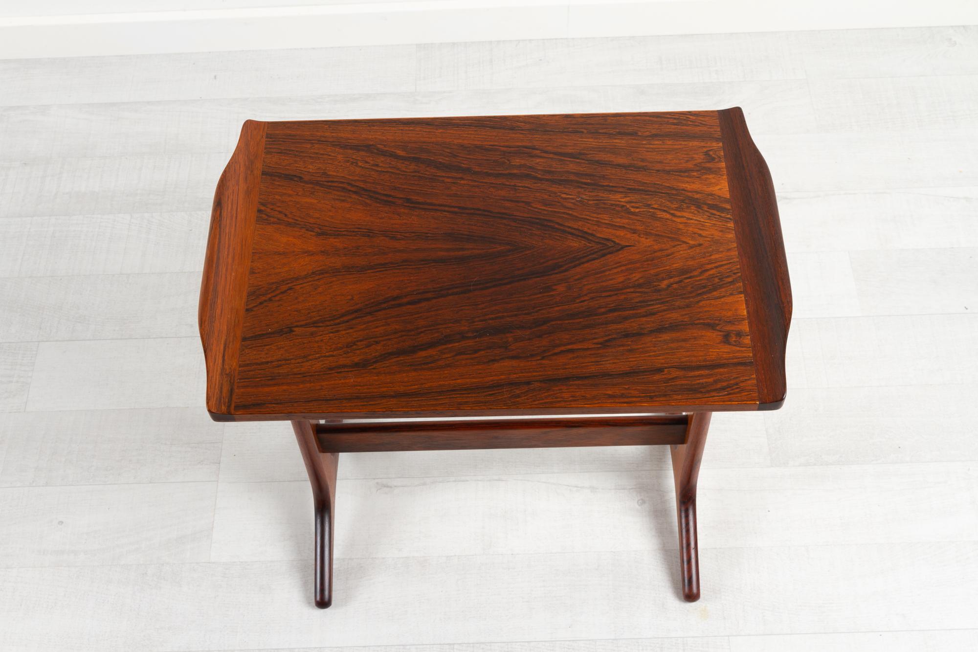 Vintage Danish Rosewood Side Table by Heltborg 1960s 1
