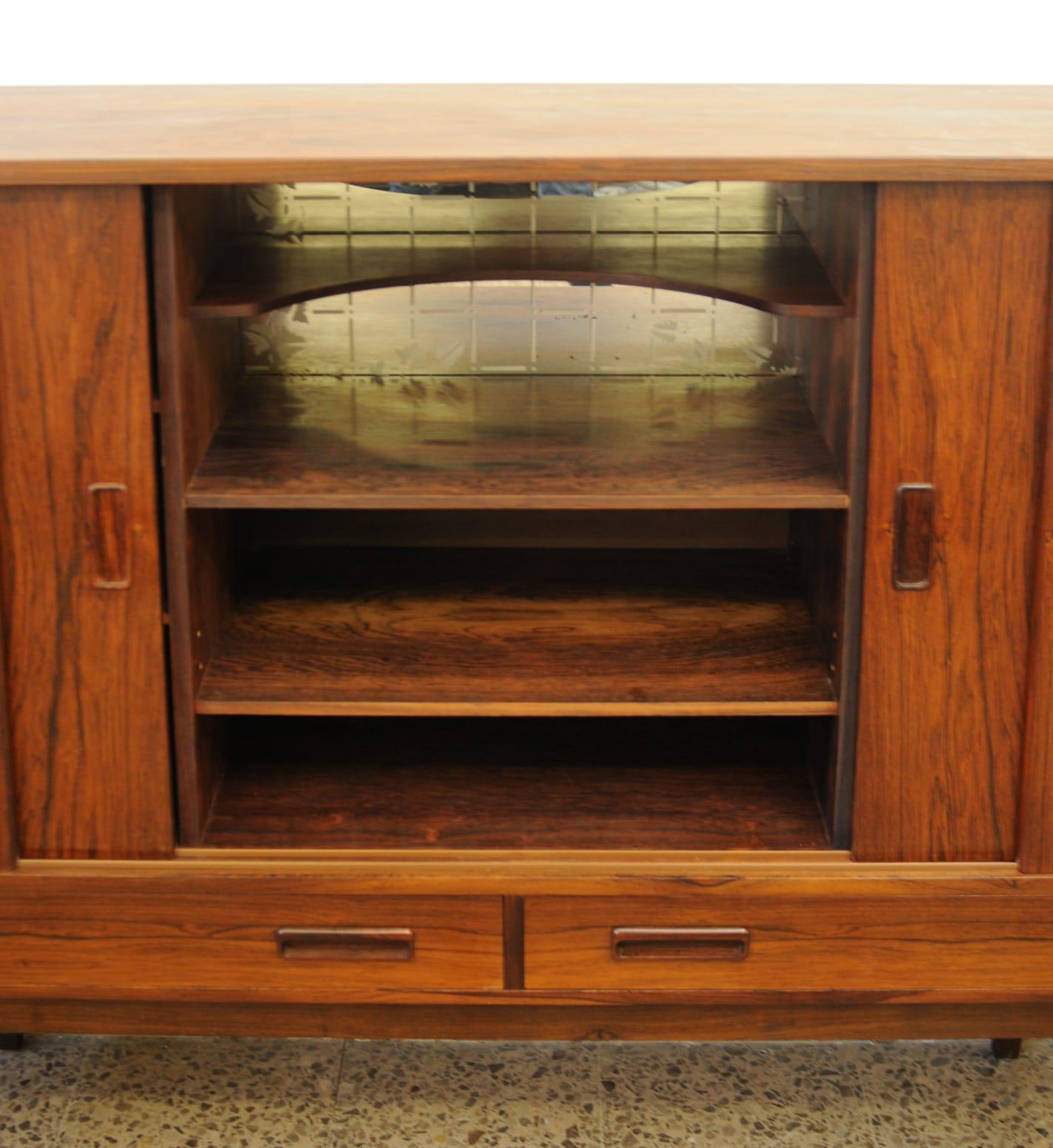 20th Century Vintage Danish Rosewood Sideboard by Borge Seindal For Sale