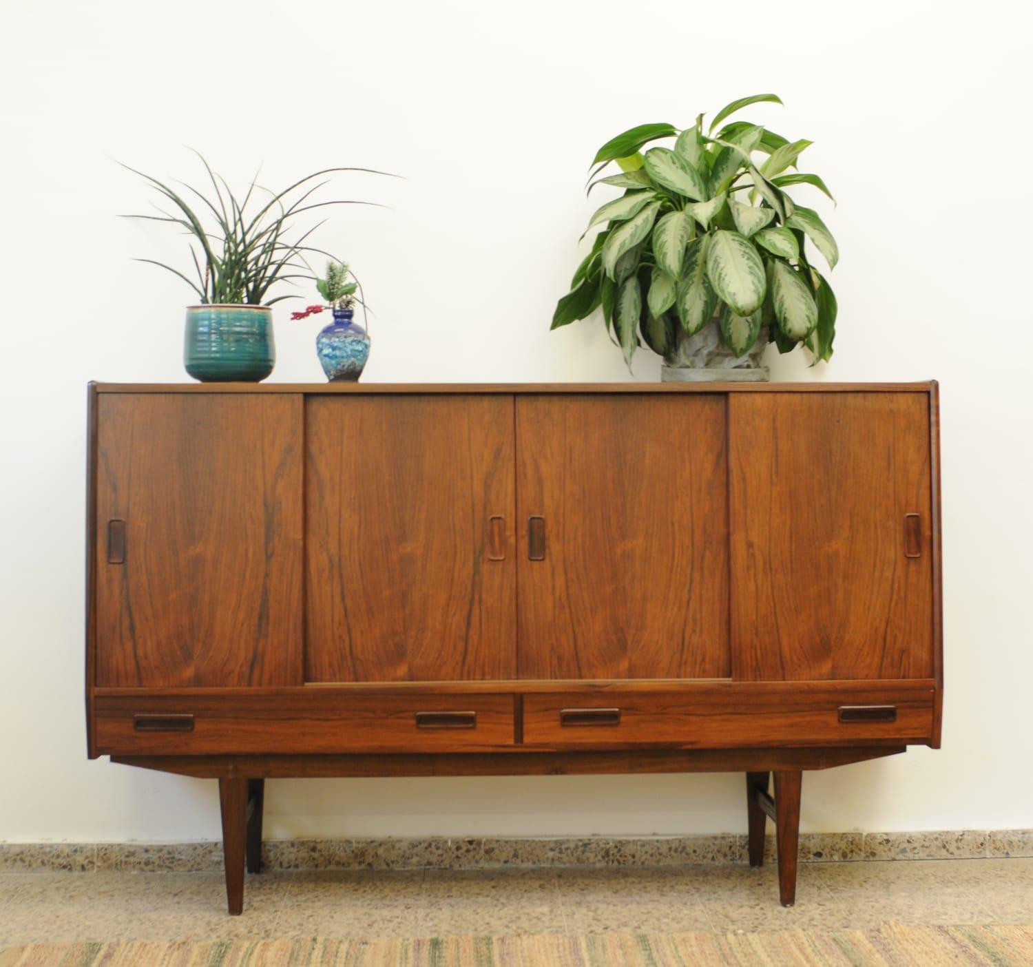Vintage Danish Rosewood Sideboard by Borge Seindal For Sale 1