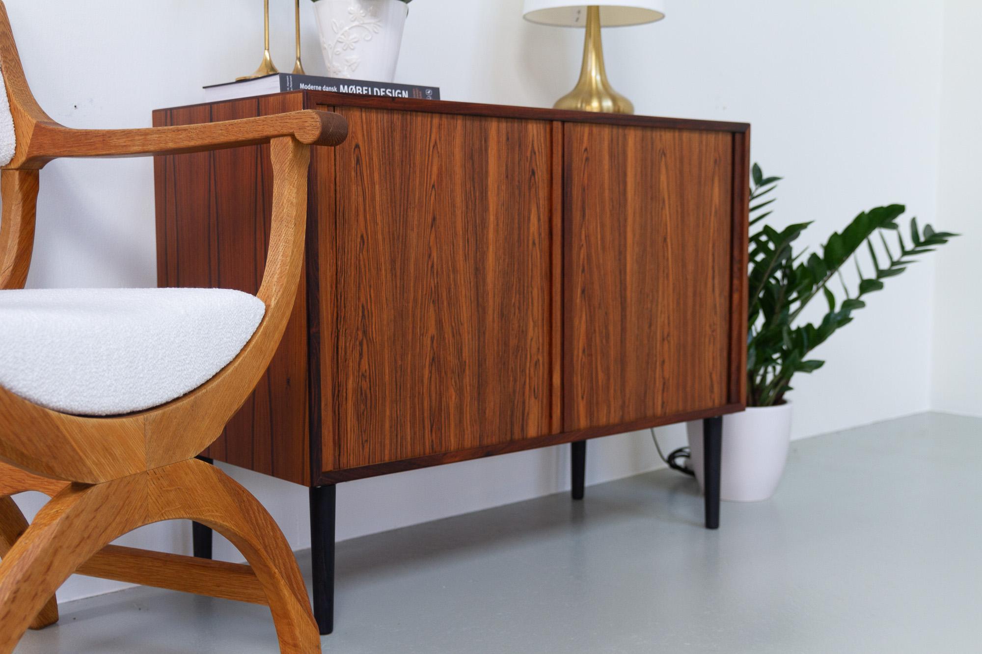 Vintage Danish Rosewood Sideboard with Tambour Doors by HG Furniture, 1960s 7