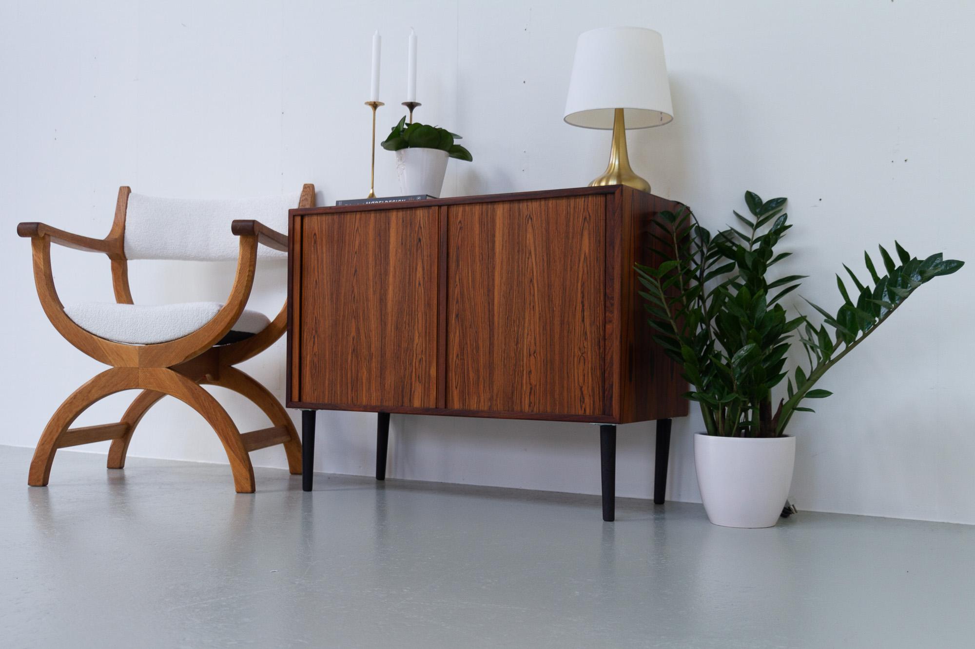 Vintage Danish Rosewood Sideboard with Tambour Doors by HG Furniture, 1960s 11
