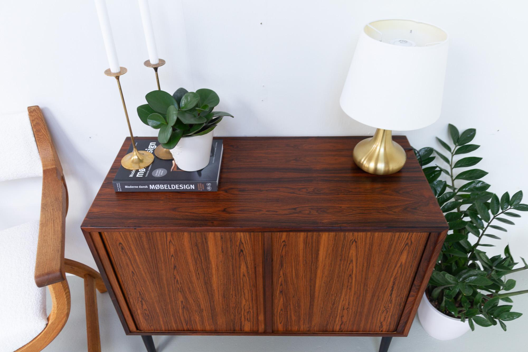 Vintage Danish Rosewood Sideboard with Tambour Doors by HG Furniture, 1960s 12