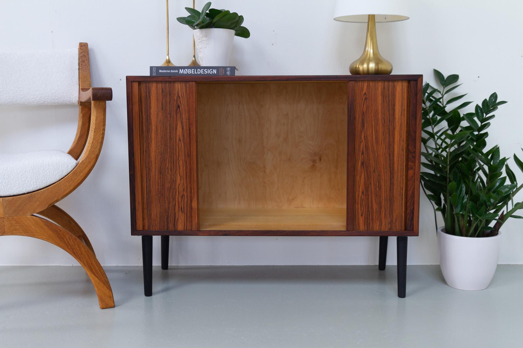 Vintage Danish Rosewood Sideboard with Tambour Doors by HG Furniture, 1960s 13