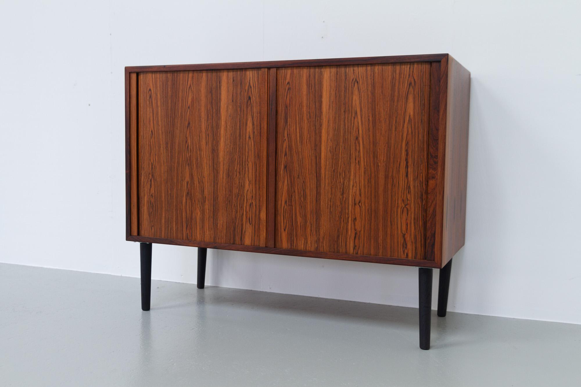 Vintage Danish Rosewood Sideboard with Tambour Doors by HG Furniture, 1960s 14