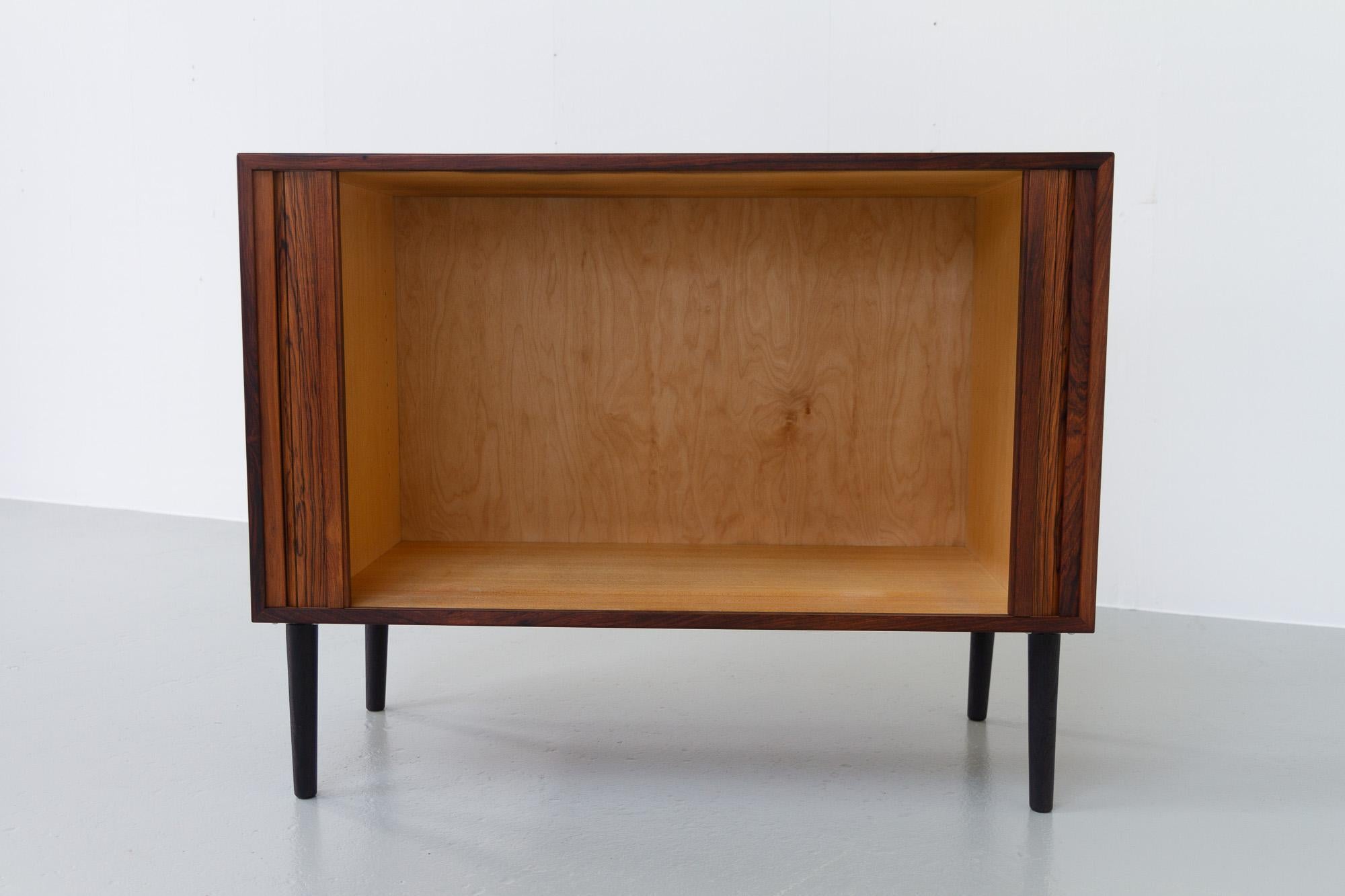 Mid-20th Century Vintage Danish Rosewood Sideboard with Tambour Doors by HG Furniture, 1960s