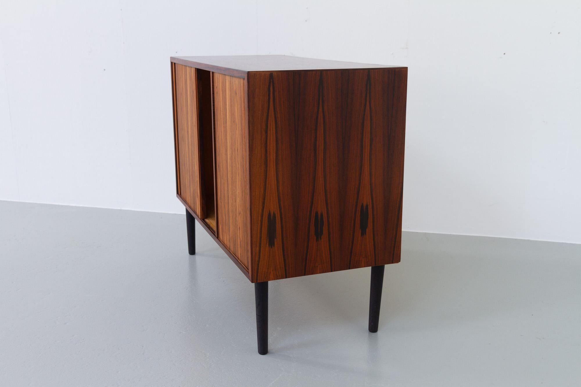 Vintage Danish Rosewood Sideboard with Tambour Doors by HG Furniture, 1960s 3