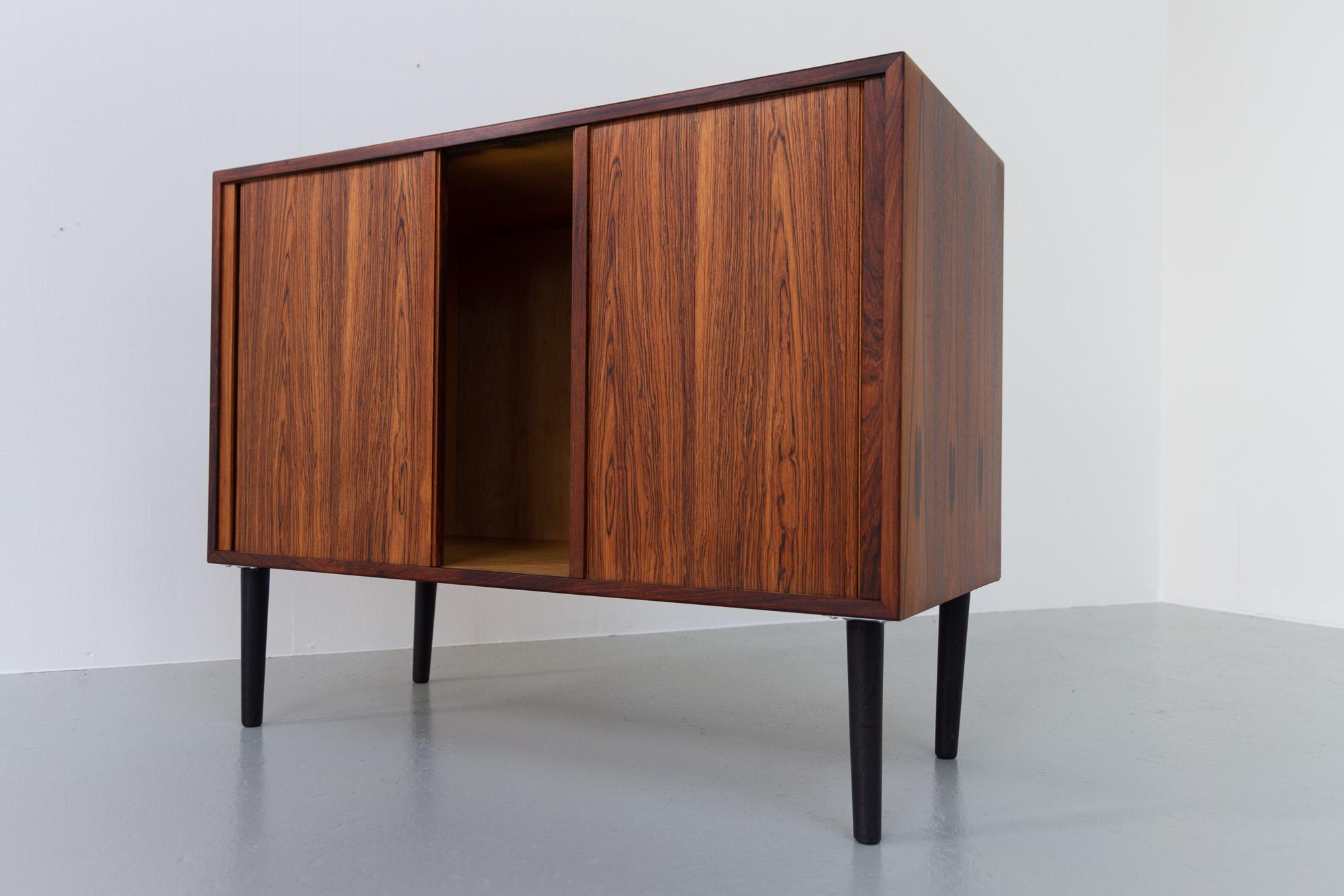 Vintage Danish Rosewood Sideboard with Tambour Doors by HG Furniture, 1960s 4